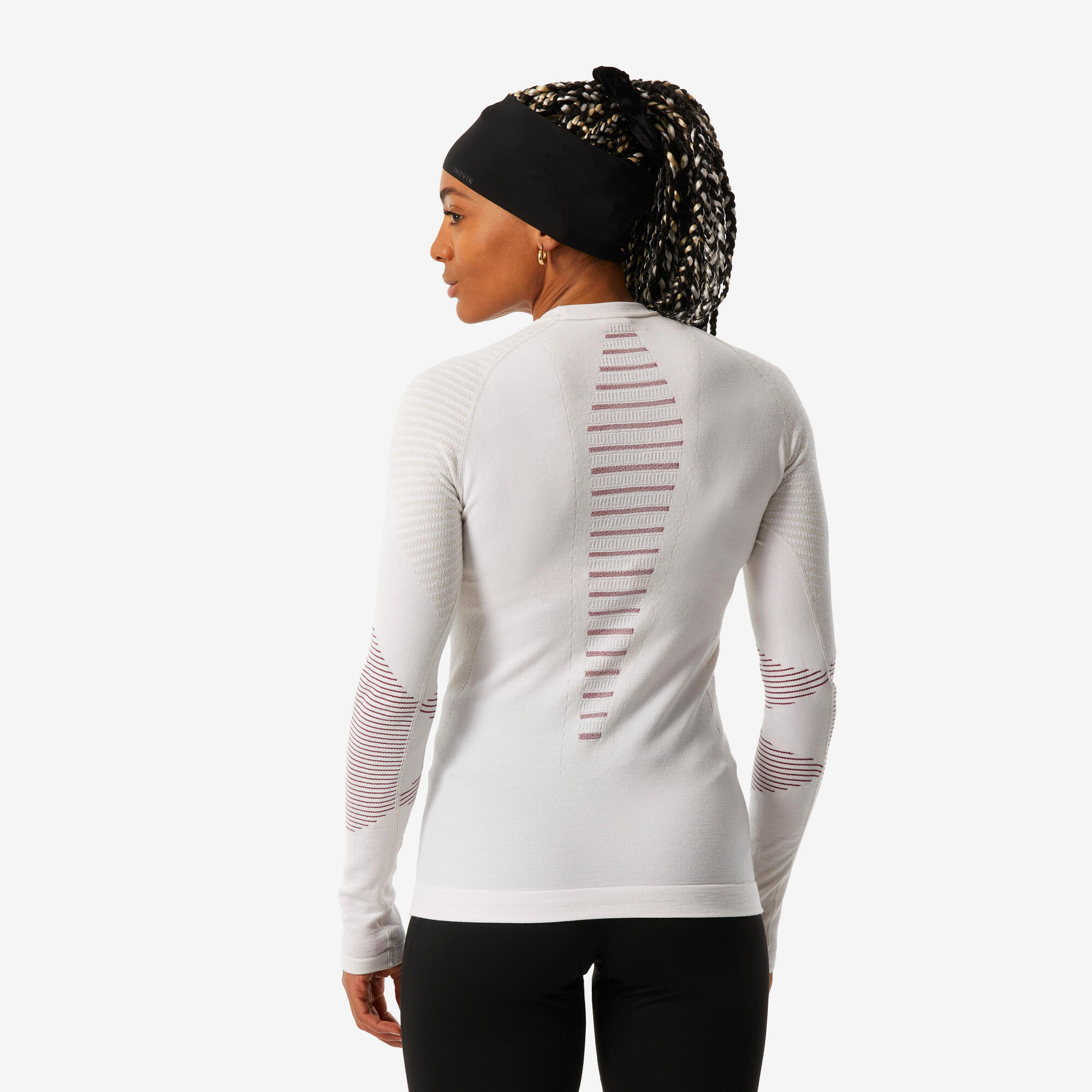 wedze-bl900-ski-unterhemd-damen-merino-natur-atmungsaktiv image 2