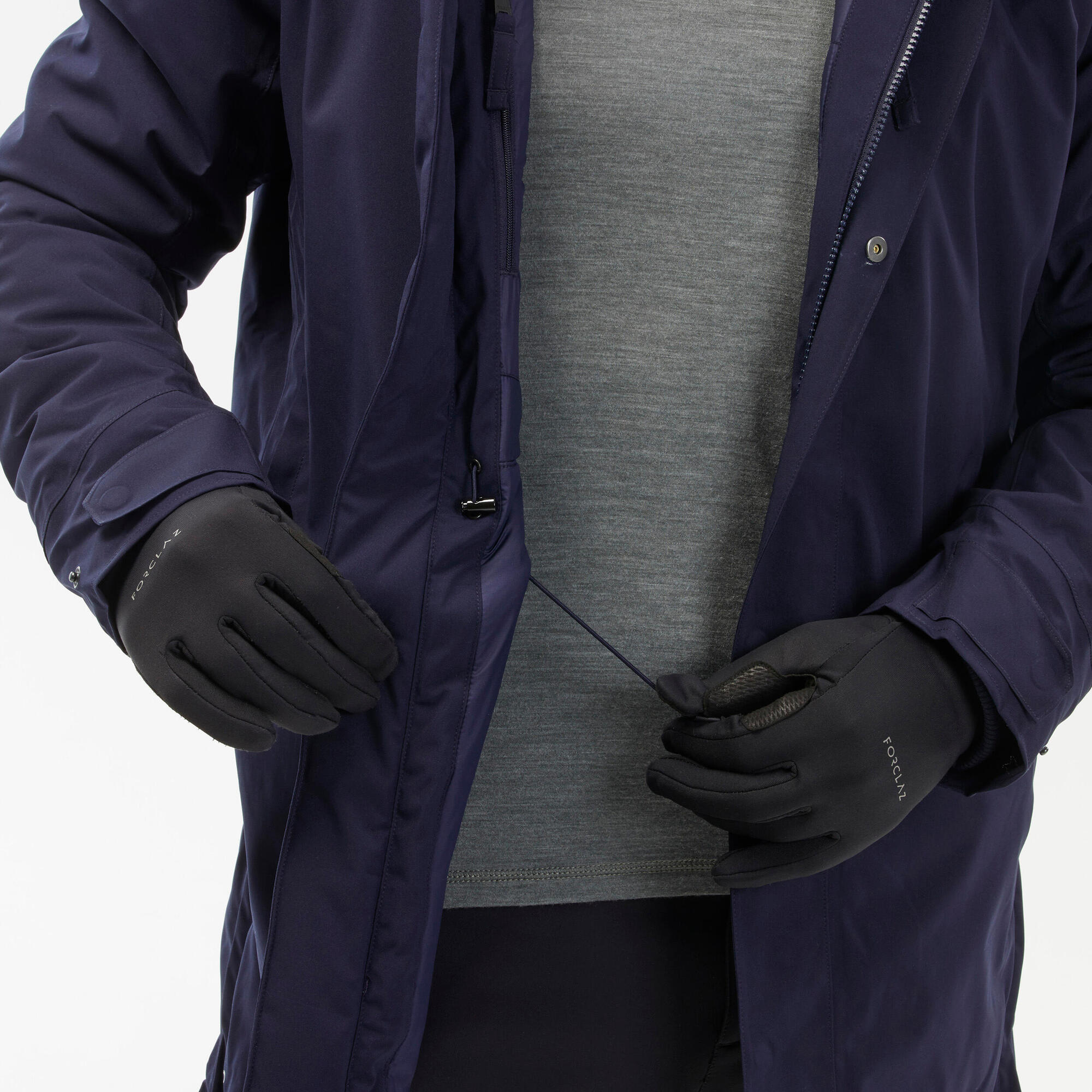 quechua-nh500-parka-herren-asphaltblau-wasserdicht-winter image 5