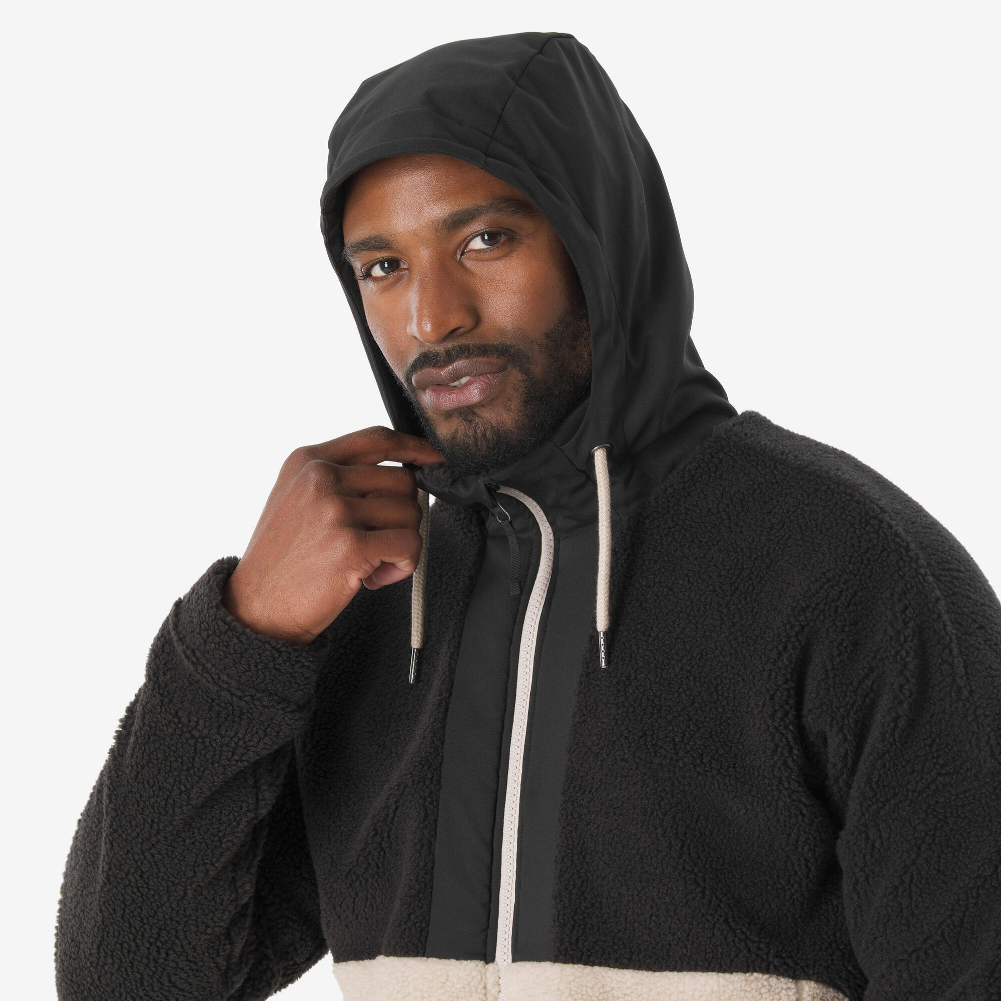 quechua-nh900-sherpa-fleecejacke-herren-lunar-beige image 4