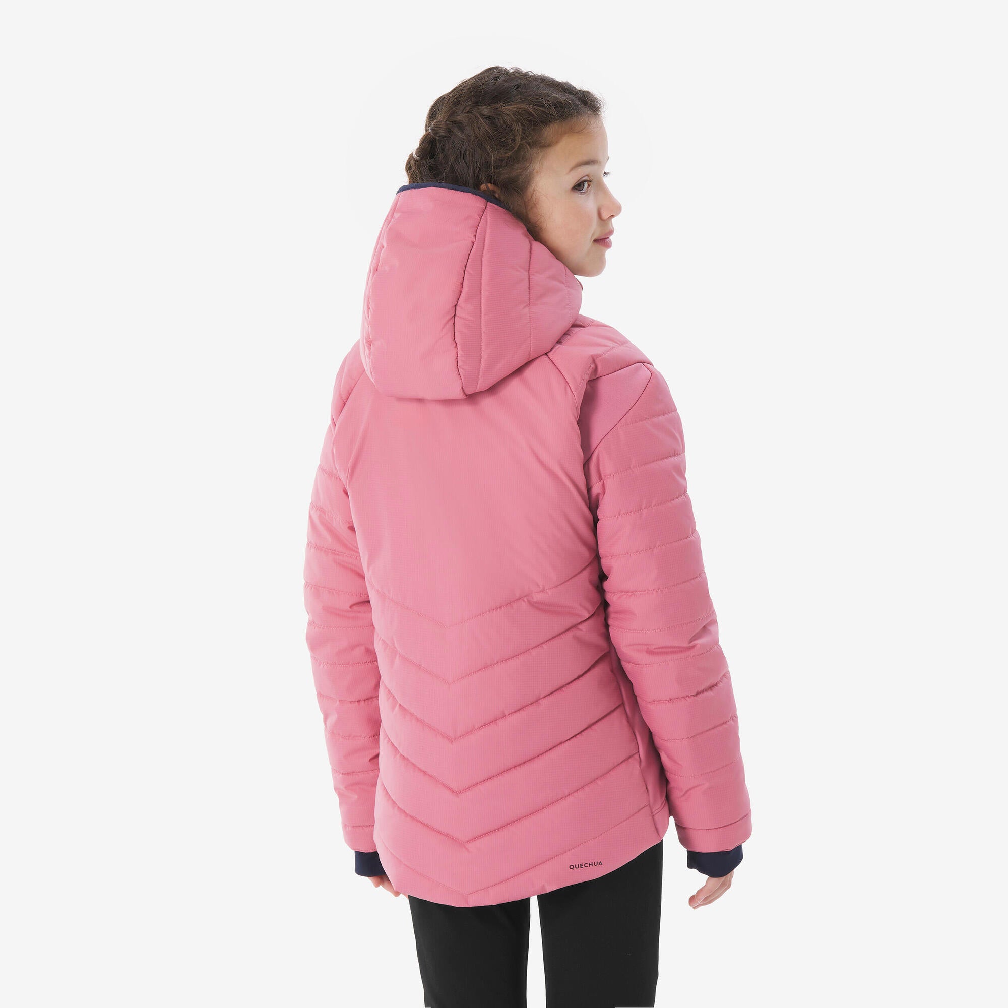 quechua-mh500-steppjacke-kinder-mauve-hybrid image 4