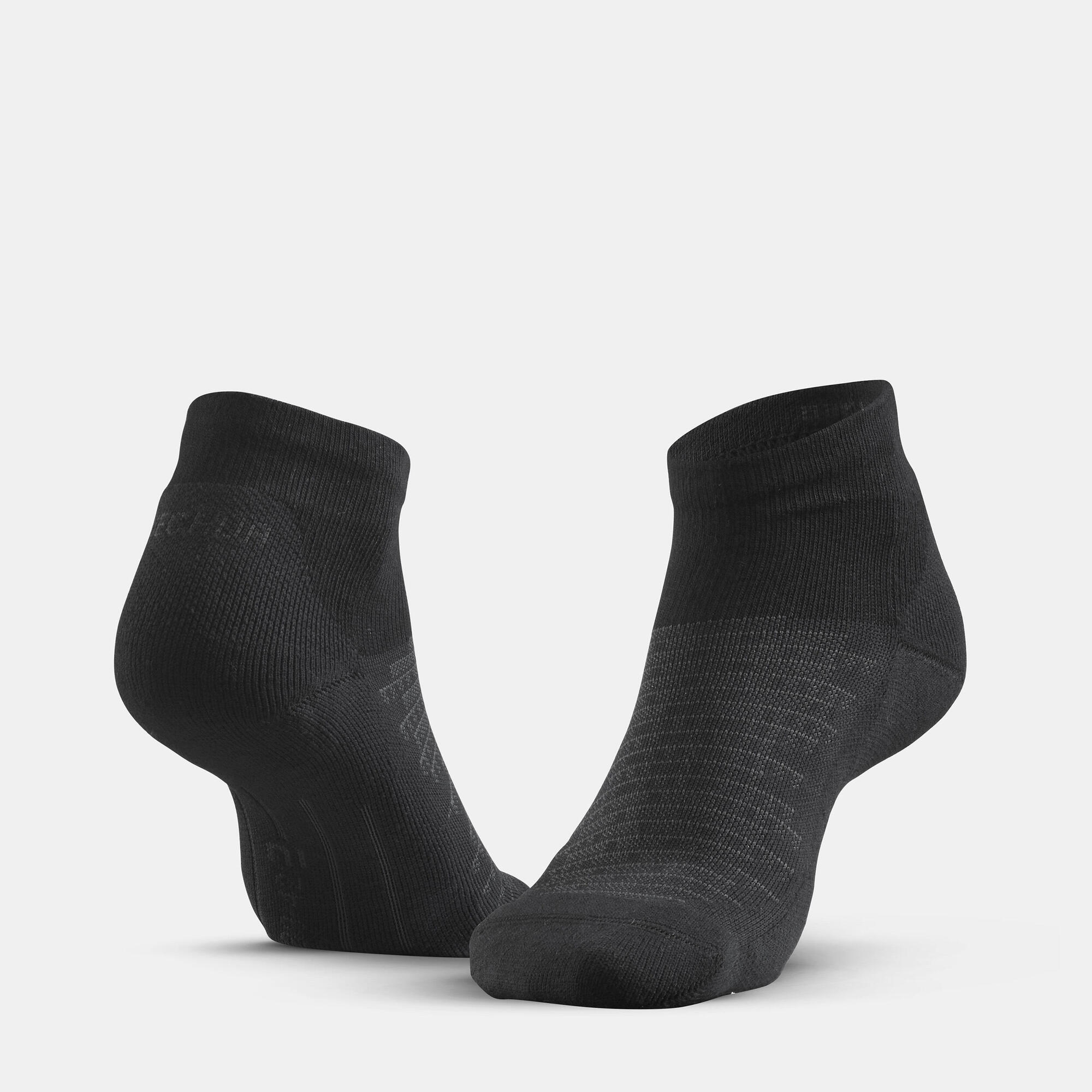 quechua-hike-100-mid-wandersocken-schwarz-2er-pack image 2