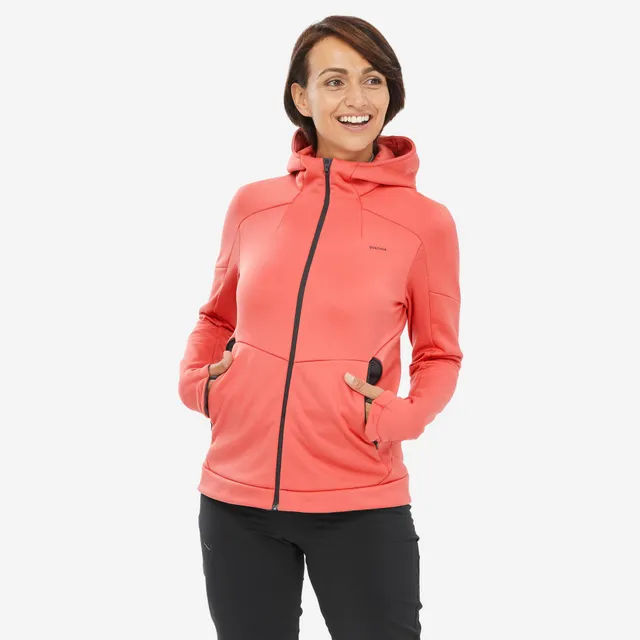 quechua-mh520-hood-damen-fleecejacke-schwarz-gr-m-warm image 1