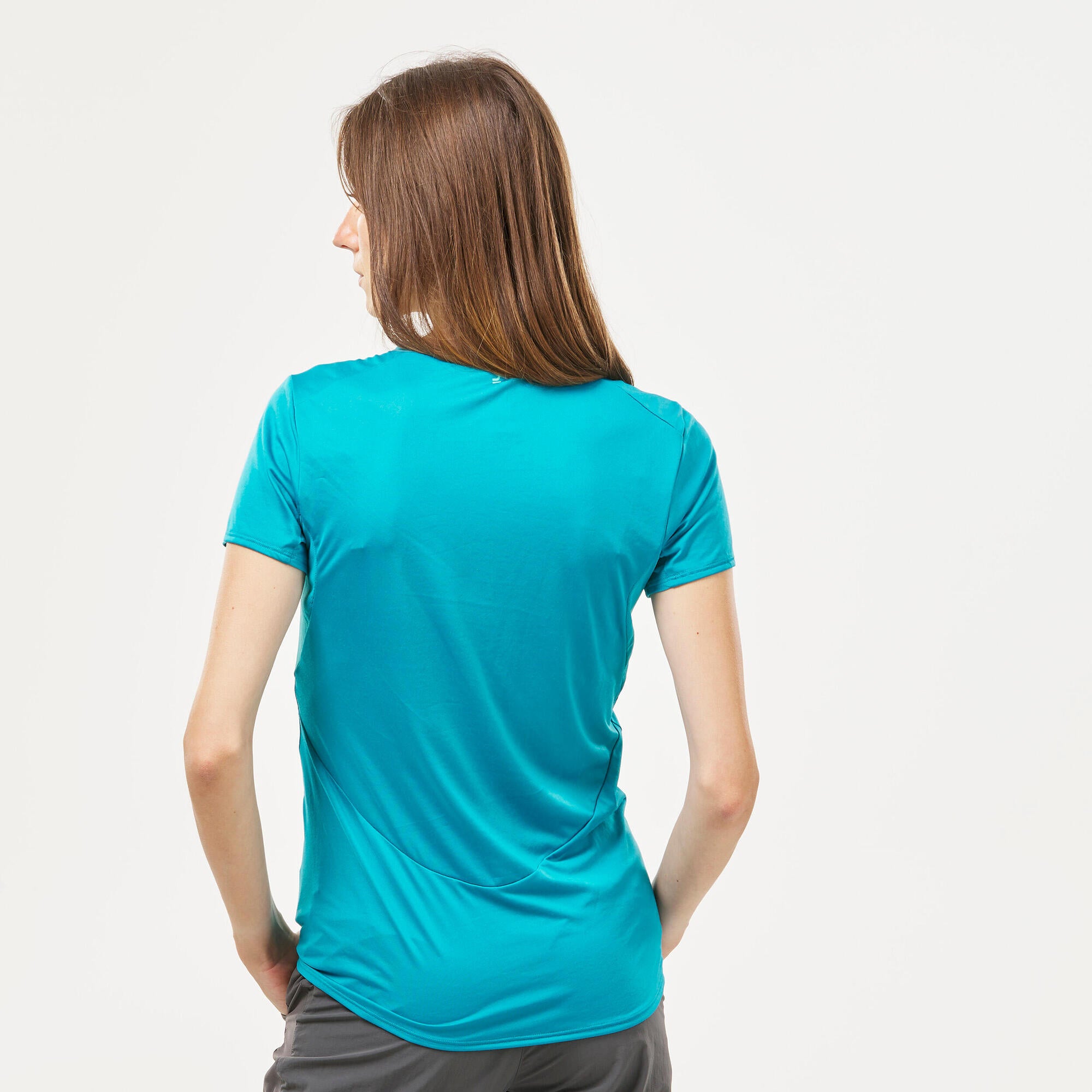 quechua-mh100-t-shirt-damen-wandern-pale-mint-leicht image 6