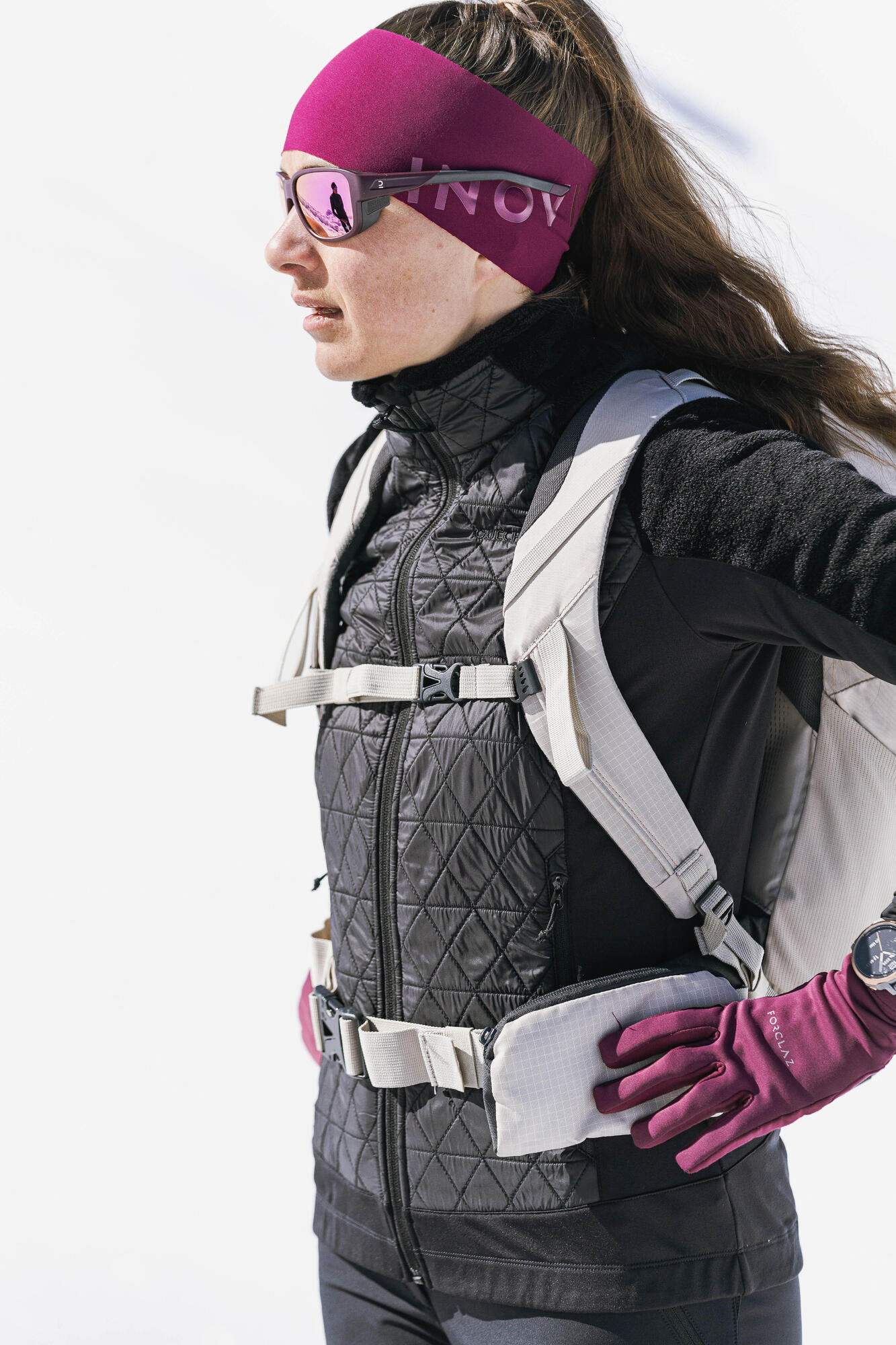 quechua-hybrid-fleecejacke-damen-smoked-black-warm image 6