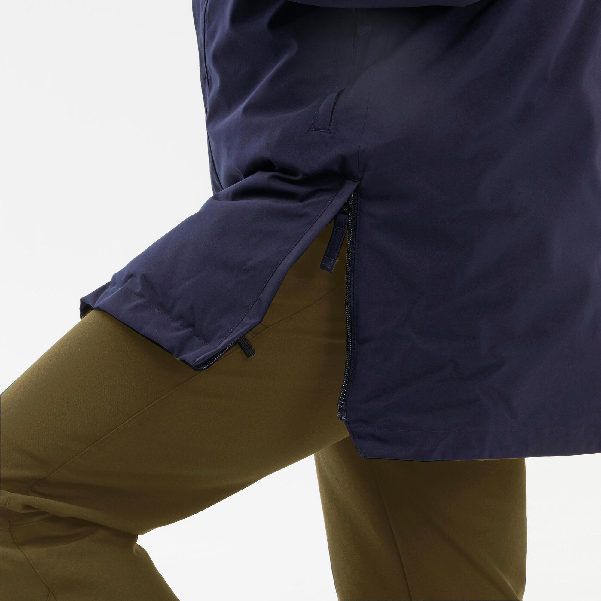 quechua-nh500-parka-herren-asphaltblau-wasserdicht-winter image 4