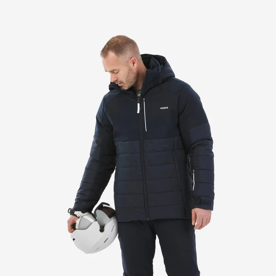 wedze-100-skijacke-herren-warm-asphalt-blue-lang image 1