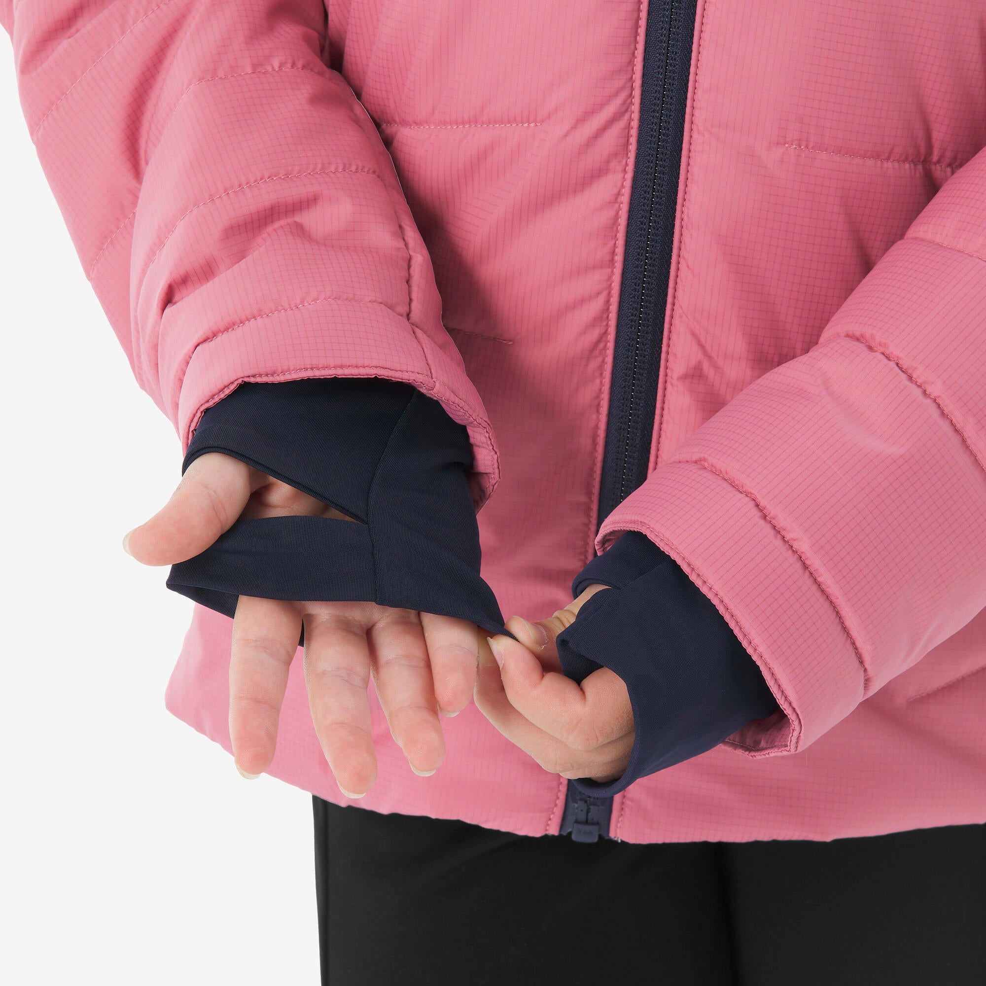 quechua-mh500-steppjacke-kinder-mauve-hybrid image 6