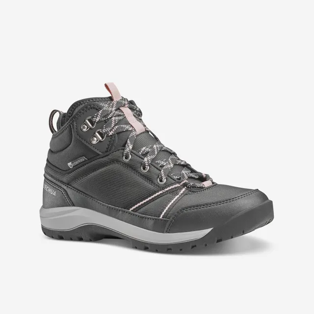 quechua-nh100-mid-wp-wanderschuhe-damen-grau image 1