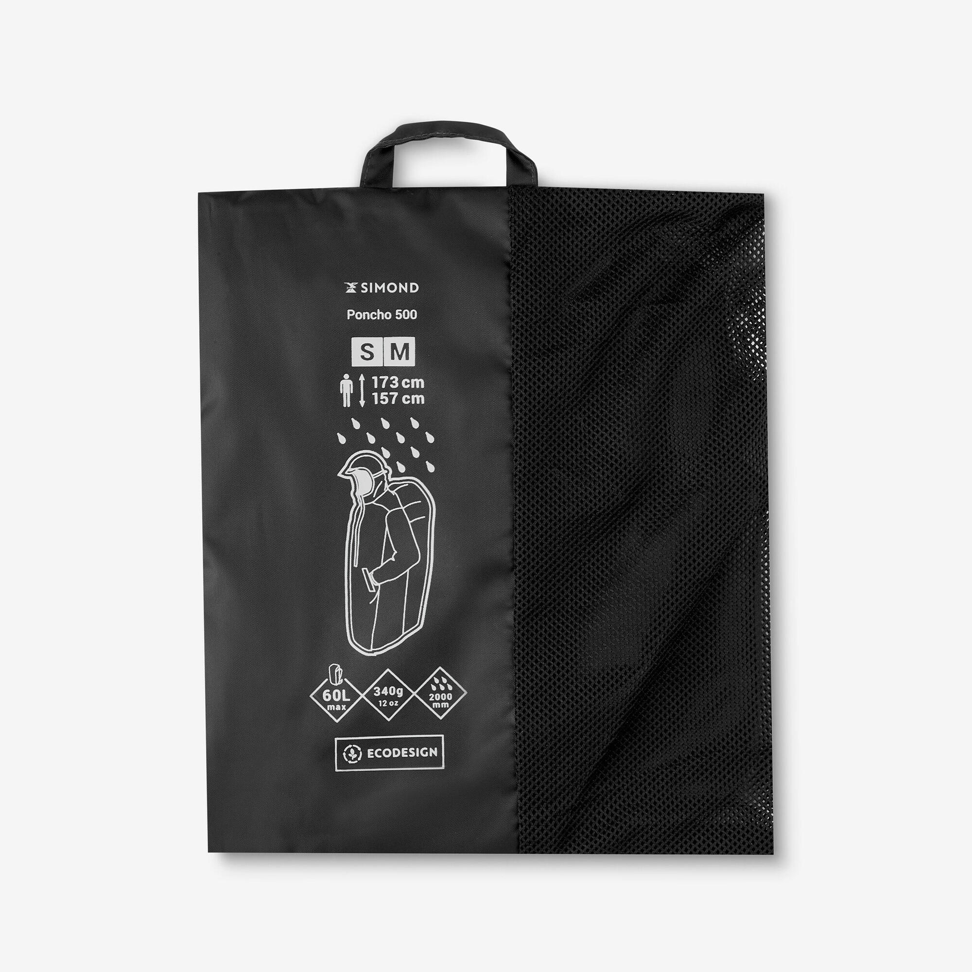 simond-mt500-regenponcho-60l-schwarz-mit-rmeln image 4