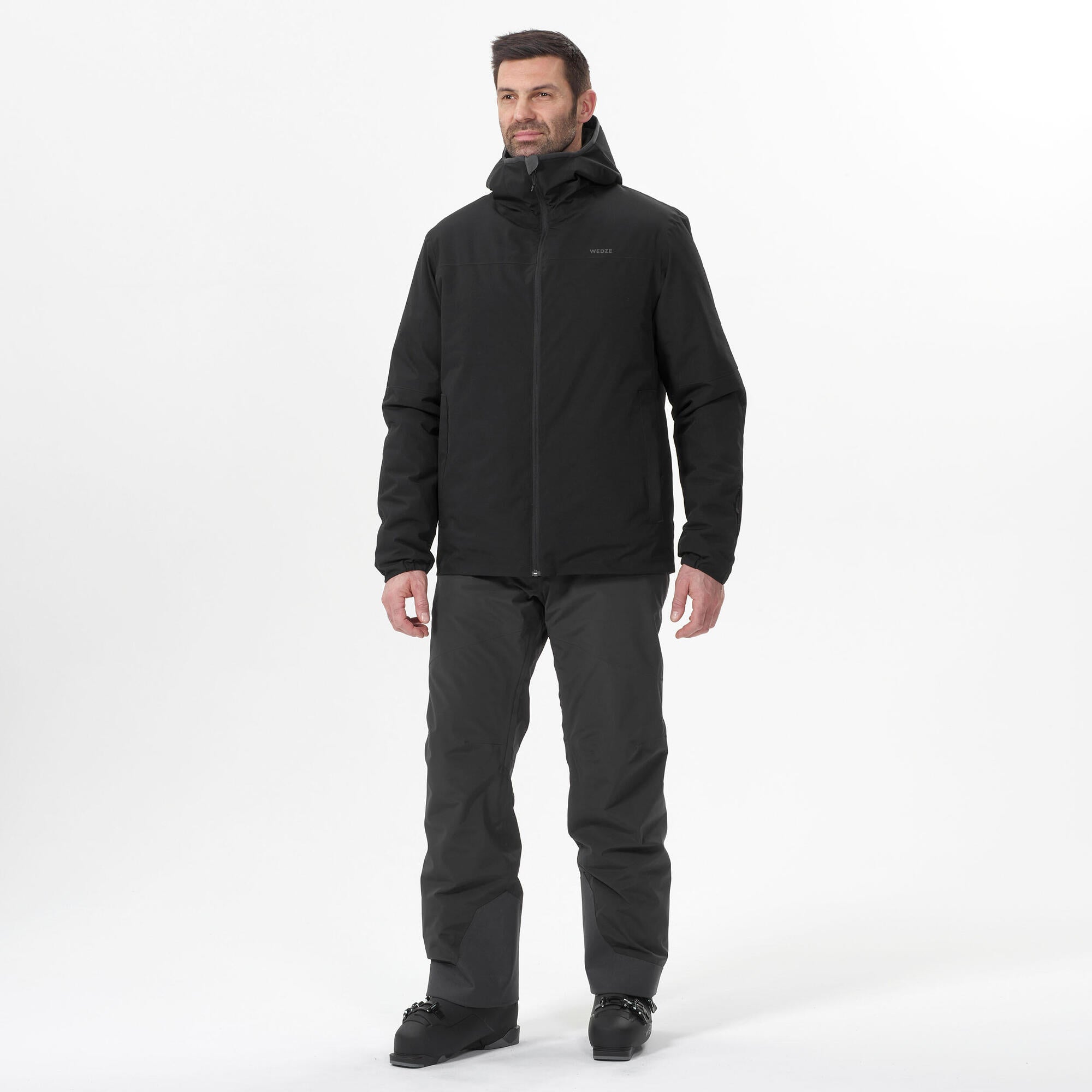 wedze-100-skijacke-herren-smoked-black-wasserdicht image 4