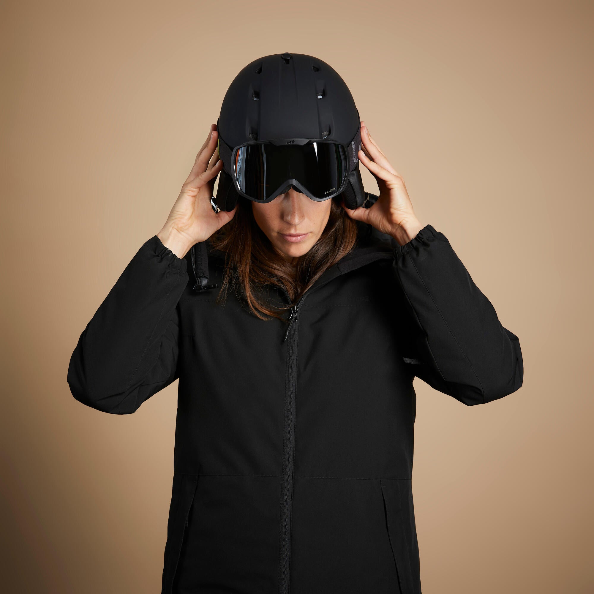 wedze-100-damen-skijacke-smoked-black-wasserdicht image 6