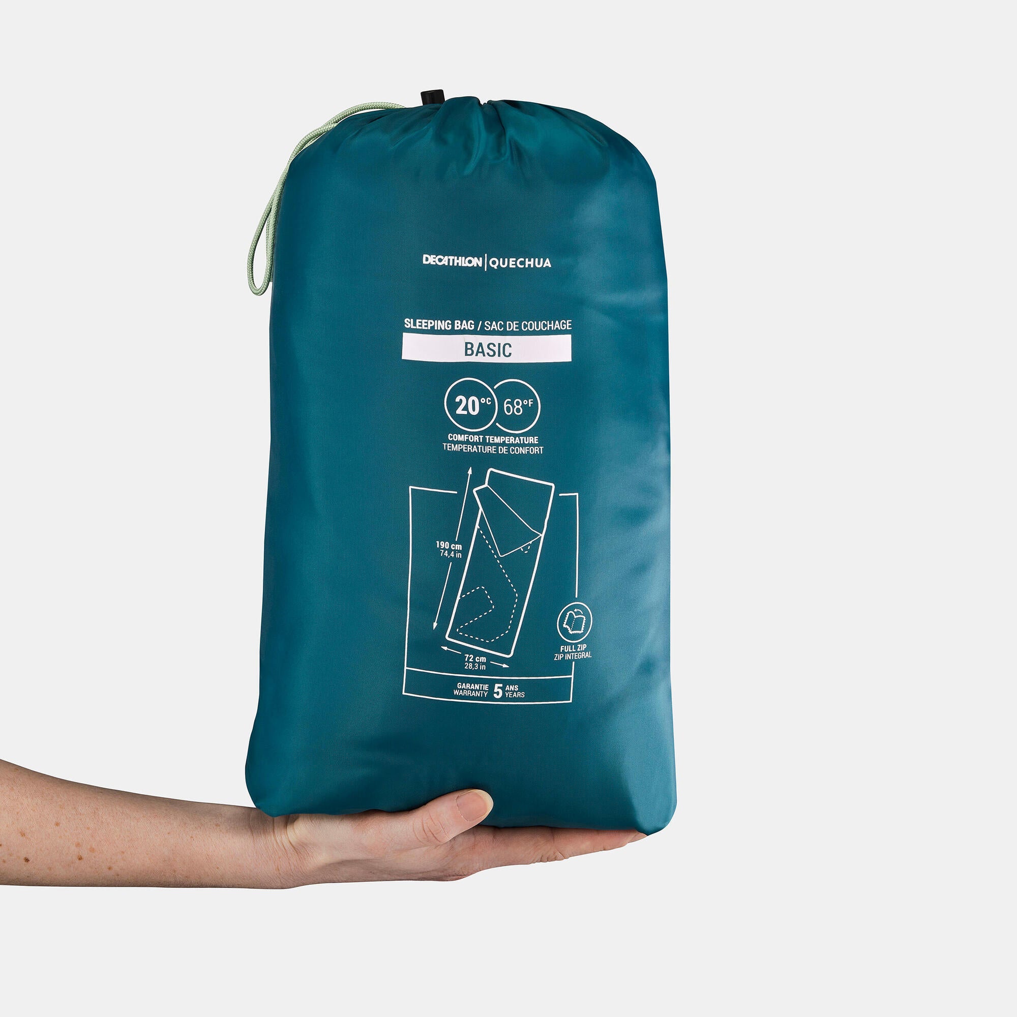 quechua-arpenaz-schlafsack-20-c-t-rkis-rechteckig image 3