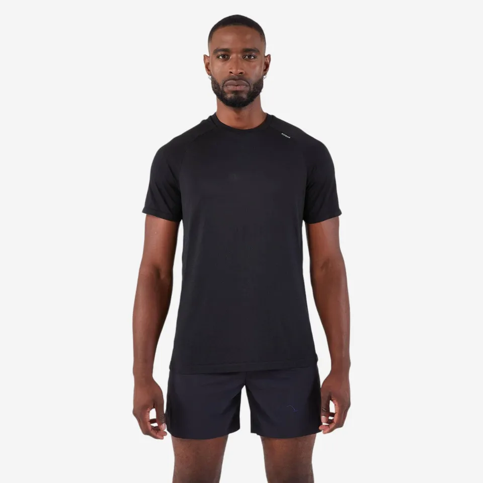 kiprun-run-500-laufshirt-herren-schwarz-nahtlos image 1