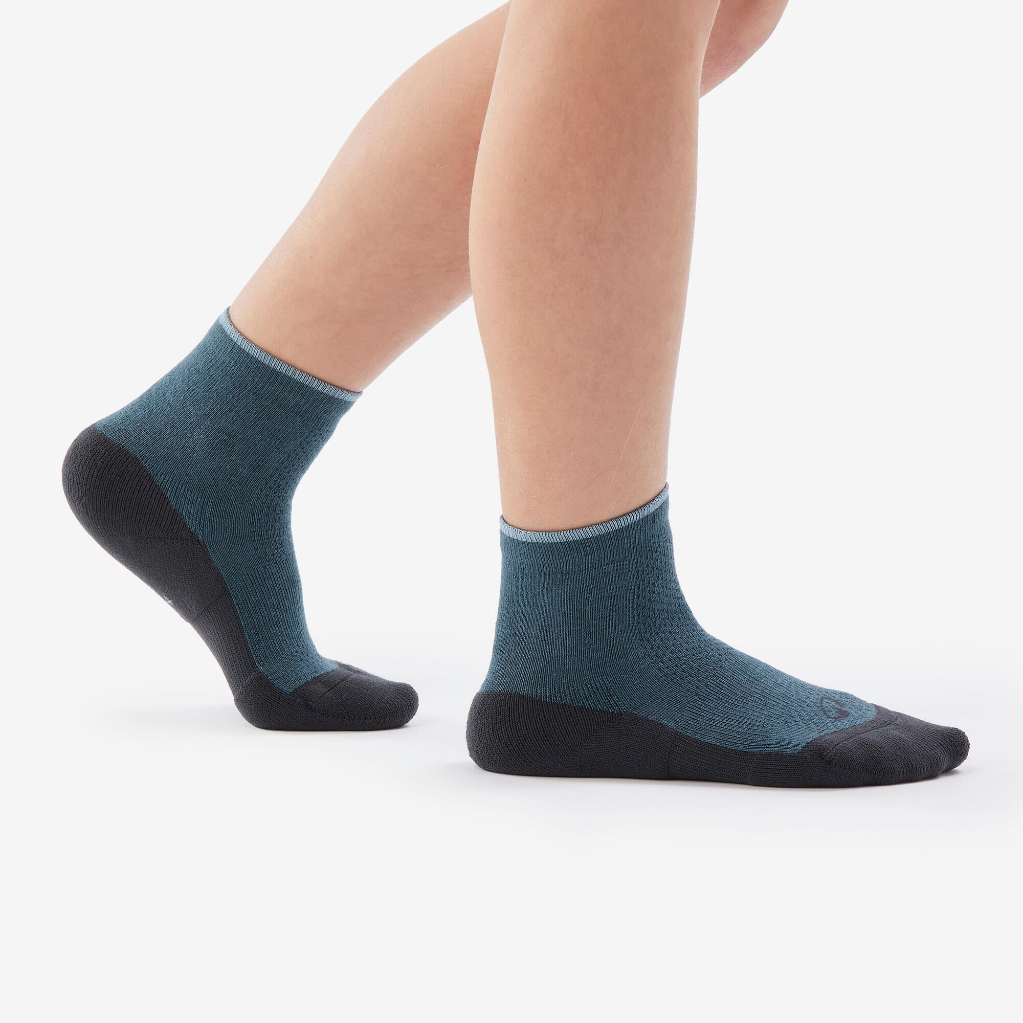 quechua-hike-100-wandersocken-kinder-2er-pack-grau image 6