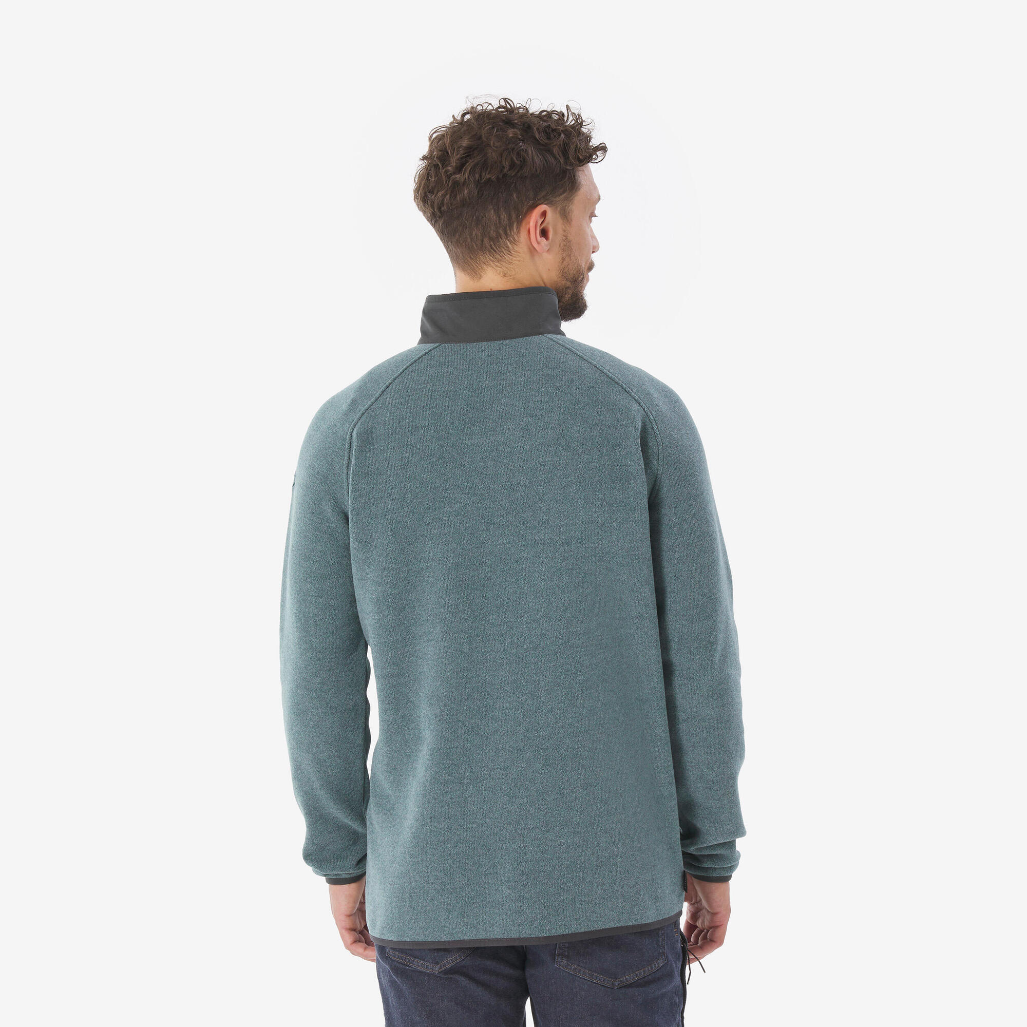quechua-nh500-wanderpullover-herren-half-zip-beige image 3