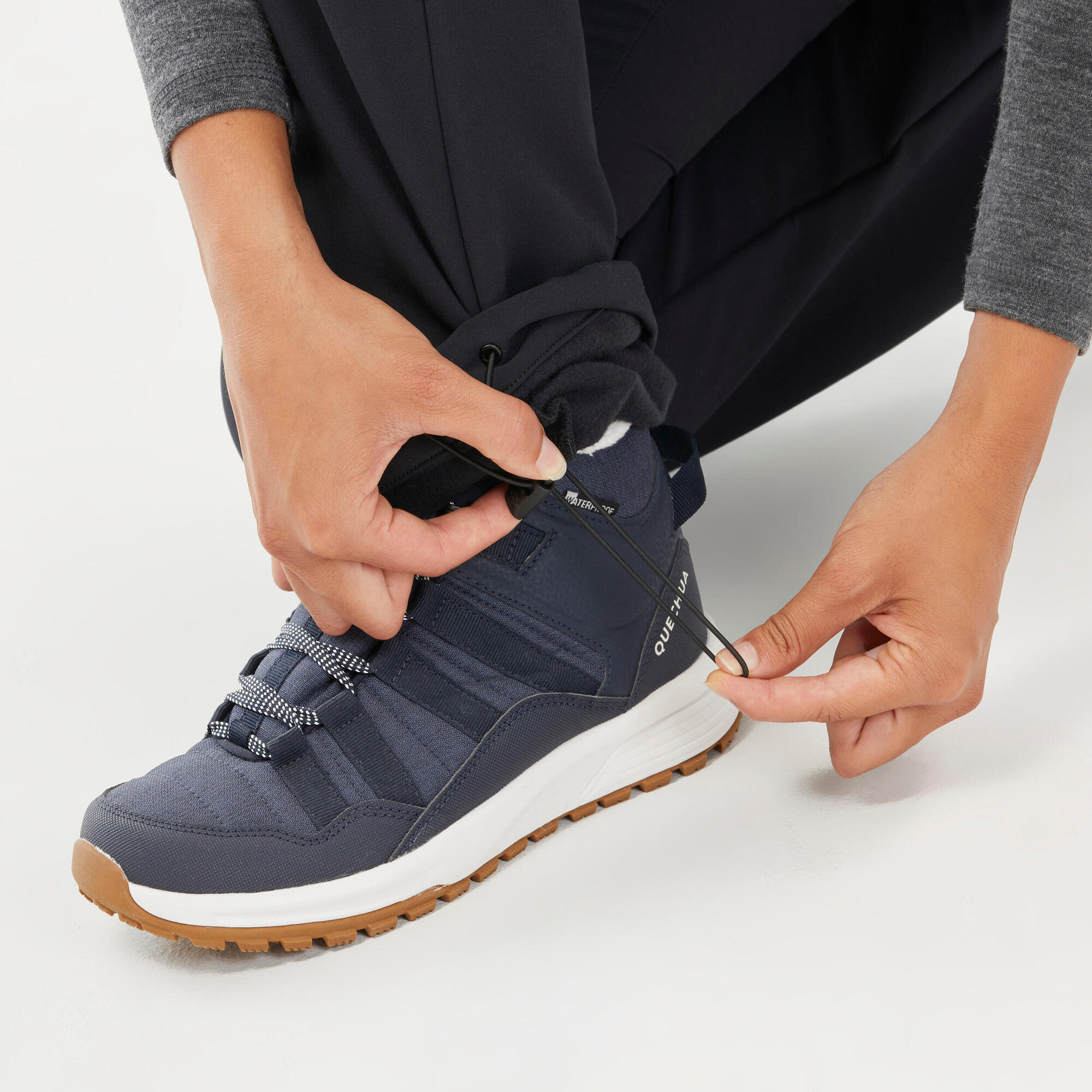 quechua-nh500-softshellhose-damen-schwarz-wasserabweisend image 8