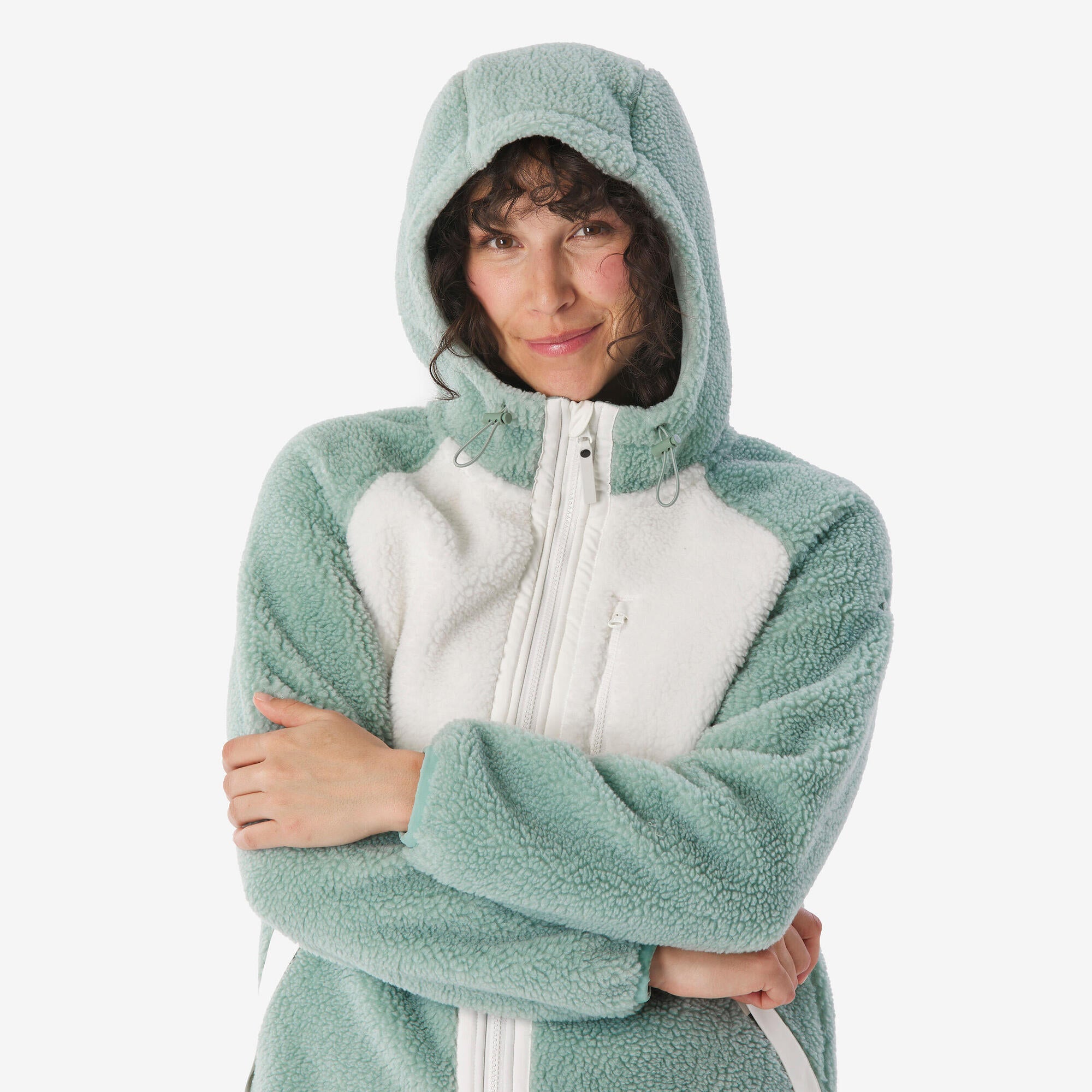 quechua-nh900-sherpa-fleecejacke-damen-verdigris-warm image 6