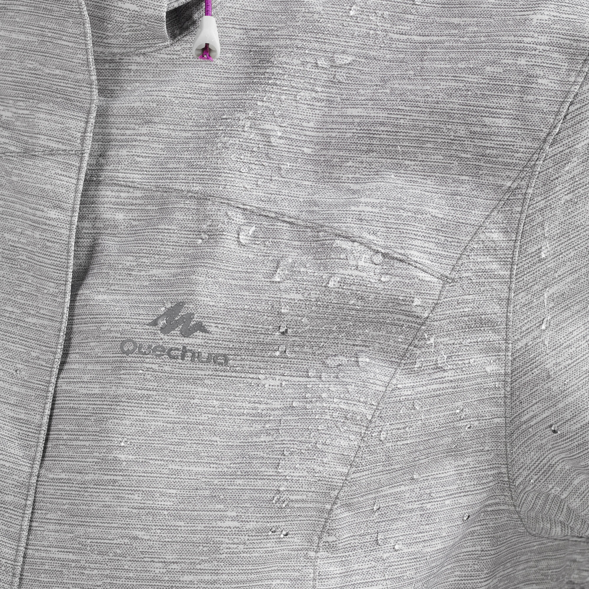quechua-mh100-regenjacke-damen-grau-wasserdicht image 6