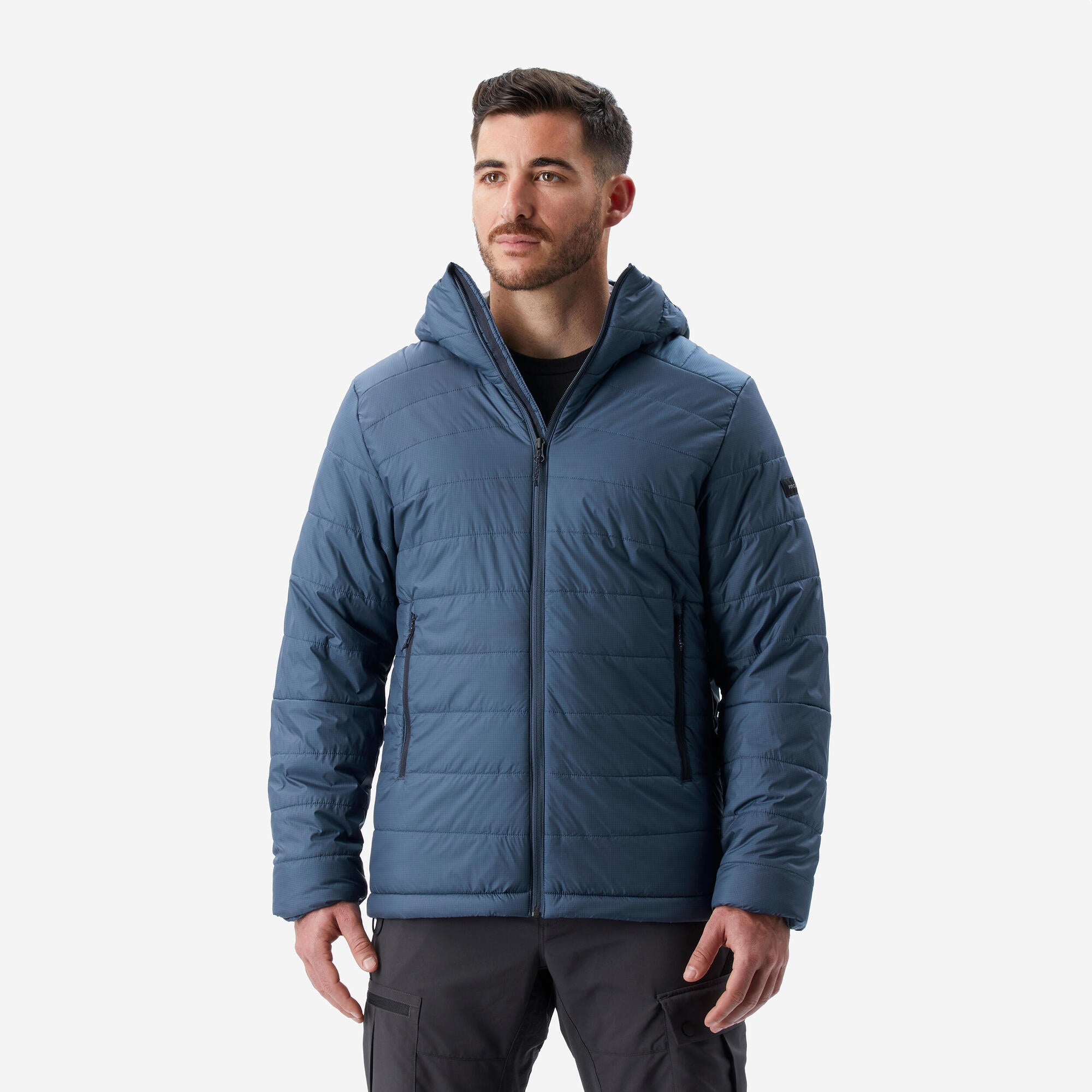 forclaz-mt100-herren-steppjacke-schwarz-mit-kapuze image 8