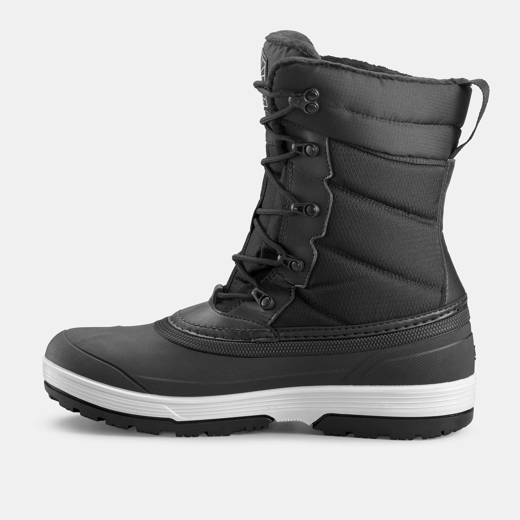 quechua-nh500-winterstiefel-herren-schwarz-wasserdicht-warm image 3