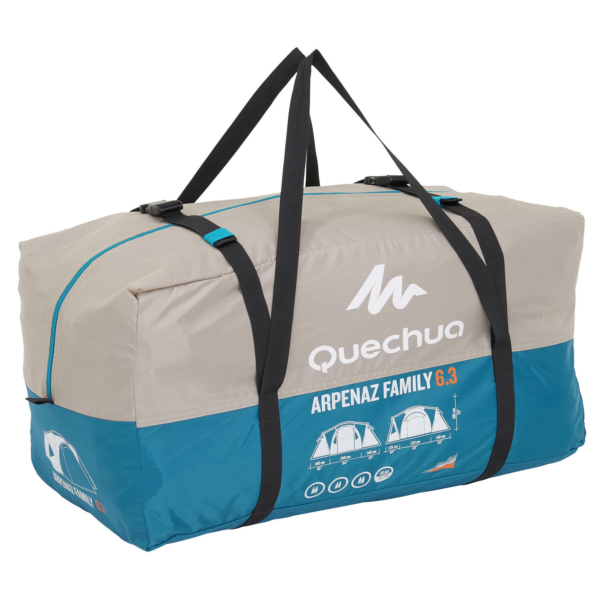 quechua-arpenaz-family-zelt-6-personen-3-kammern-blau image 6