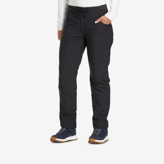 quechua-nh100-wanderhose-damen-schwarz-gef-ttert image 1