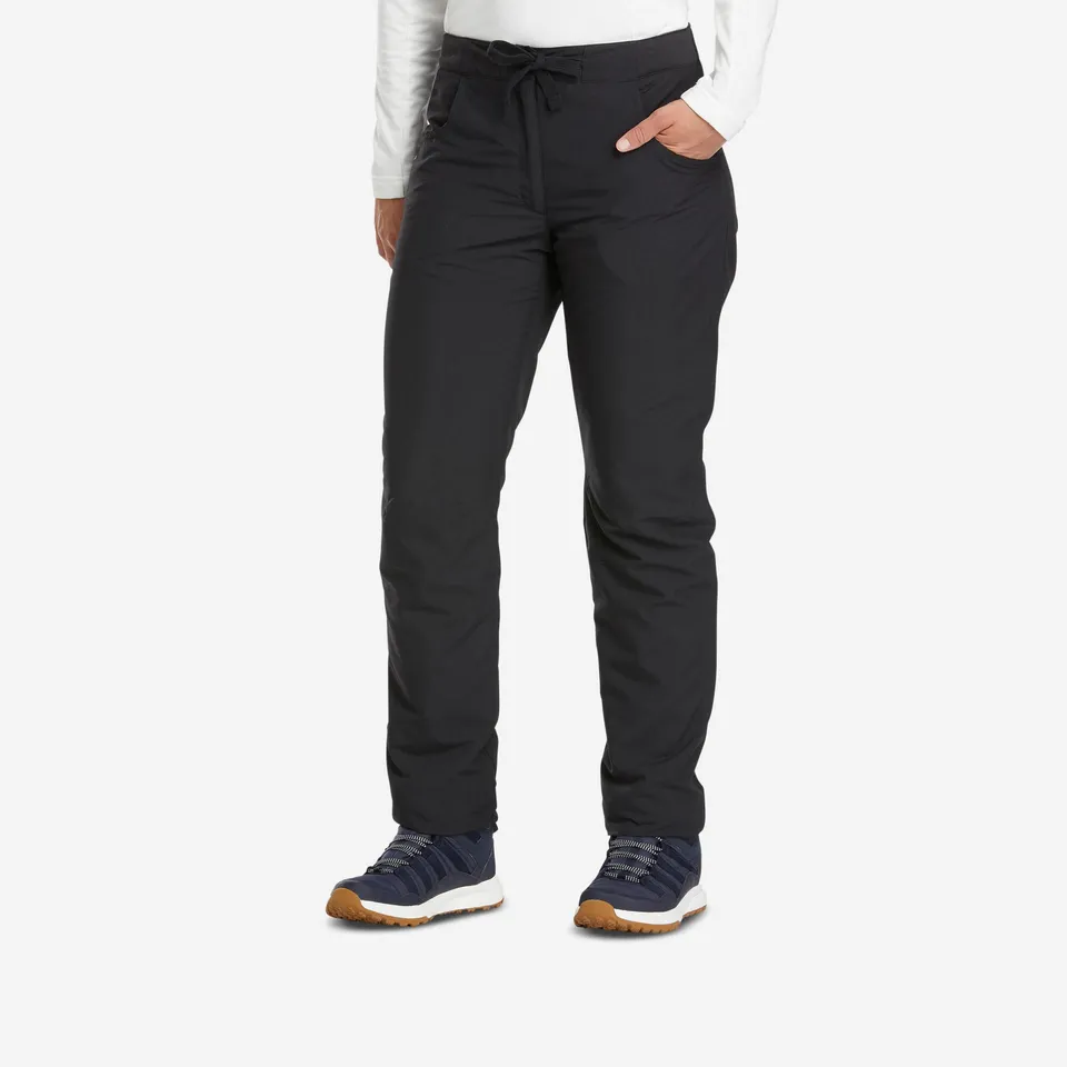 quechua-nh100-wanderhose-damen-schwarz-gef-ttert image 1
