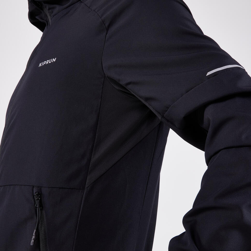 kiprun-run-100-laufjacke-herren-smoked-black-winddicht image 5