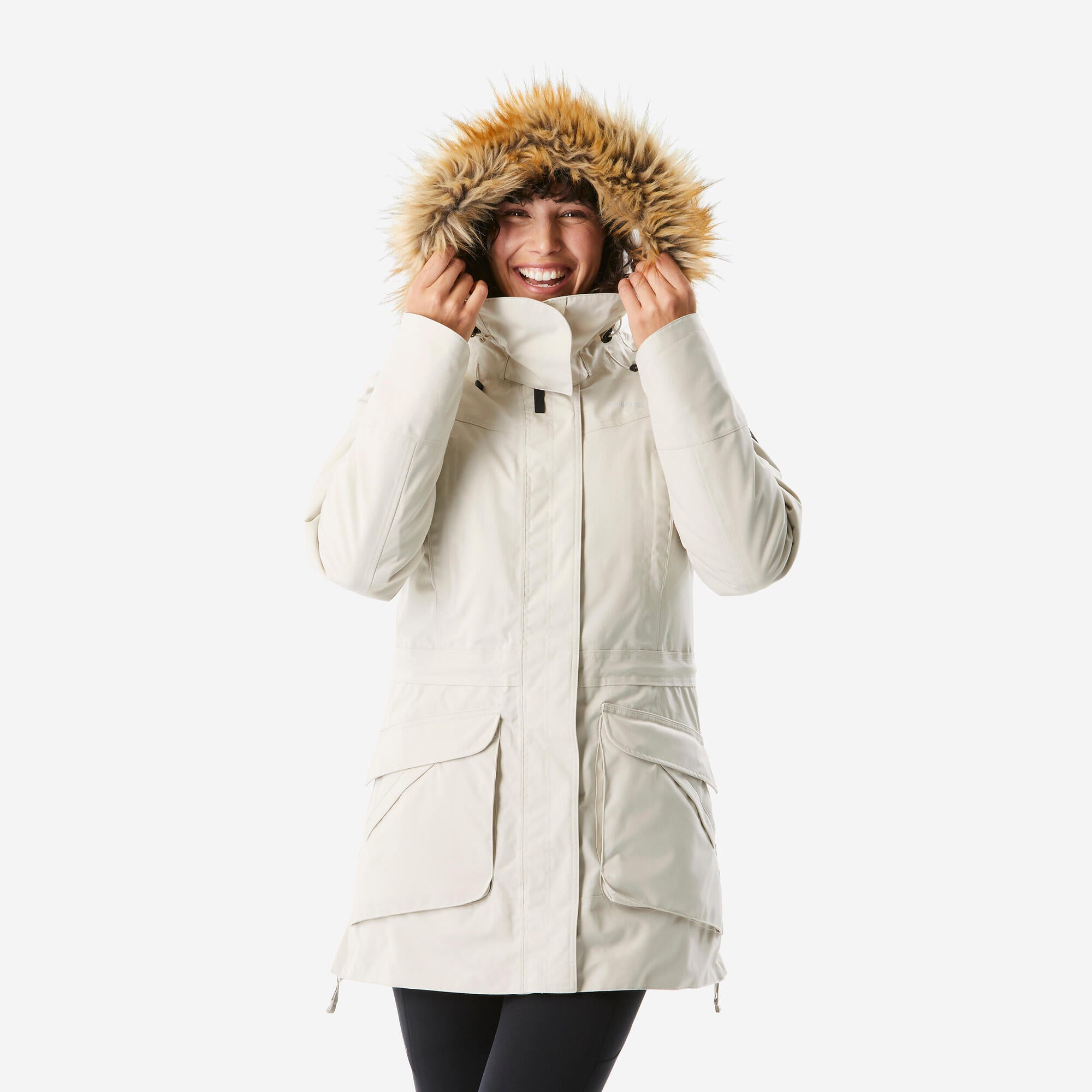 quechua-nh900-damen-parka-wasserdicht-leinen-warm image 5