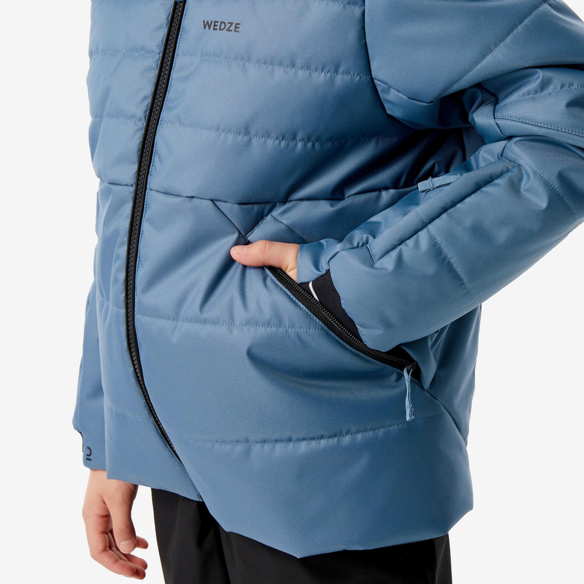 wedze-100-puffer-skijacke-kinder-wasserdicht-blue-gray image 6