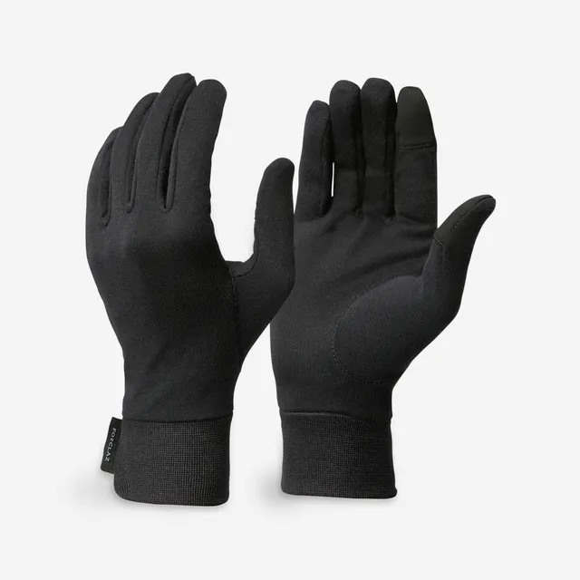quechua-mt500-seidenhandschuhe-inliner-schwarz image 1