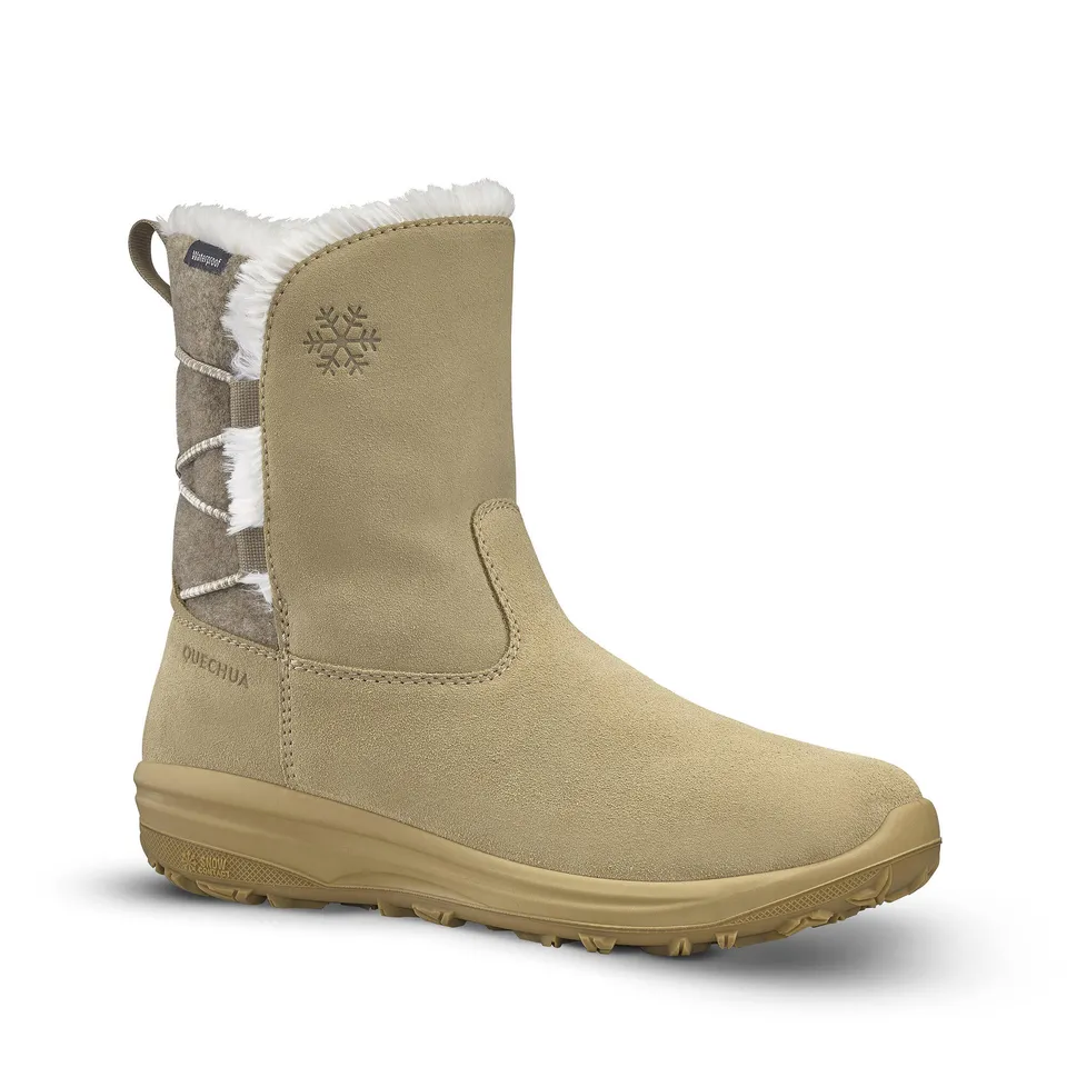 quechua-sh500-warm-schneestiefel-damen-sand-wasserdicht image 1