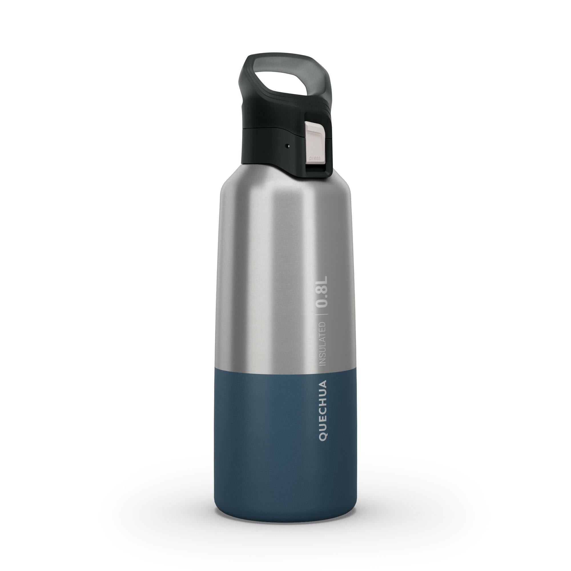 quechua-mh900-thermoflasche-800-ml-dark-petrol-blue-edelstahl image 1