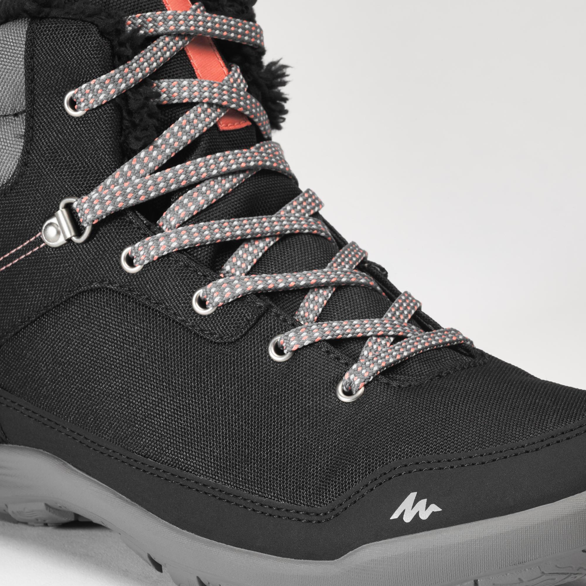 quechua-sh100-mid-damen-wanderstiefel-schwarz-wasserdicht image 4