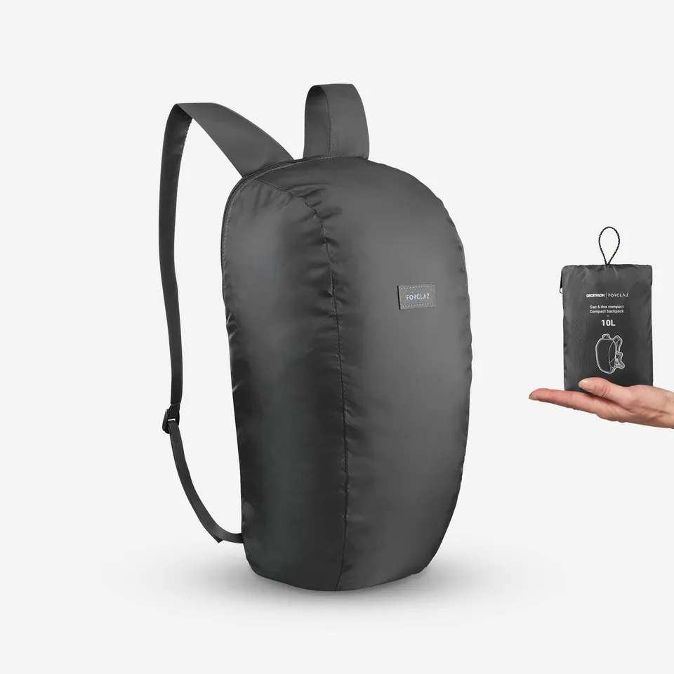 forclaz-ultra-compact-10l-rucksack-daypack-black image 1