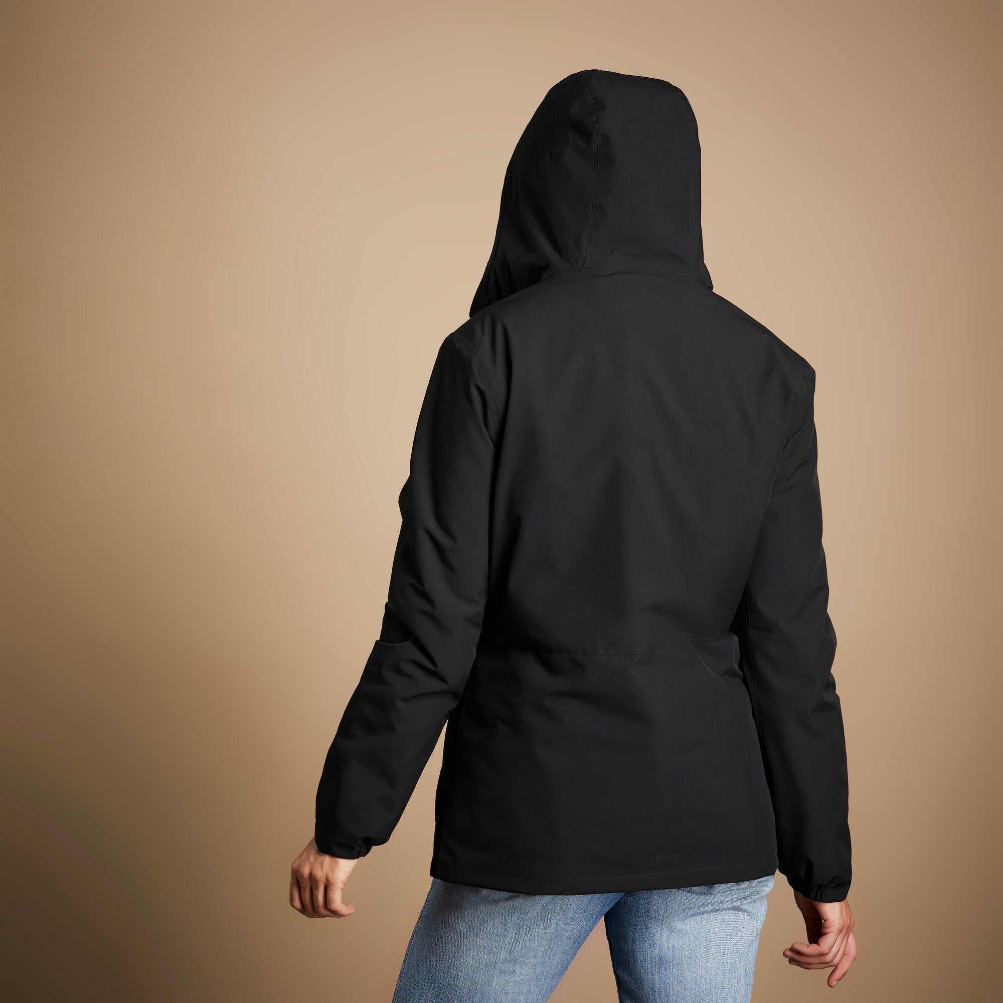 wedze-100-damen-skijacke-smoked-black-wasserdicht image 8