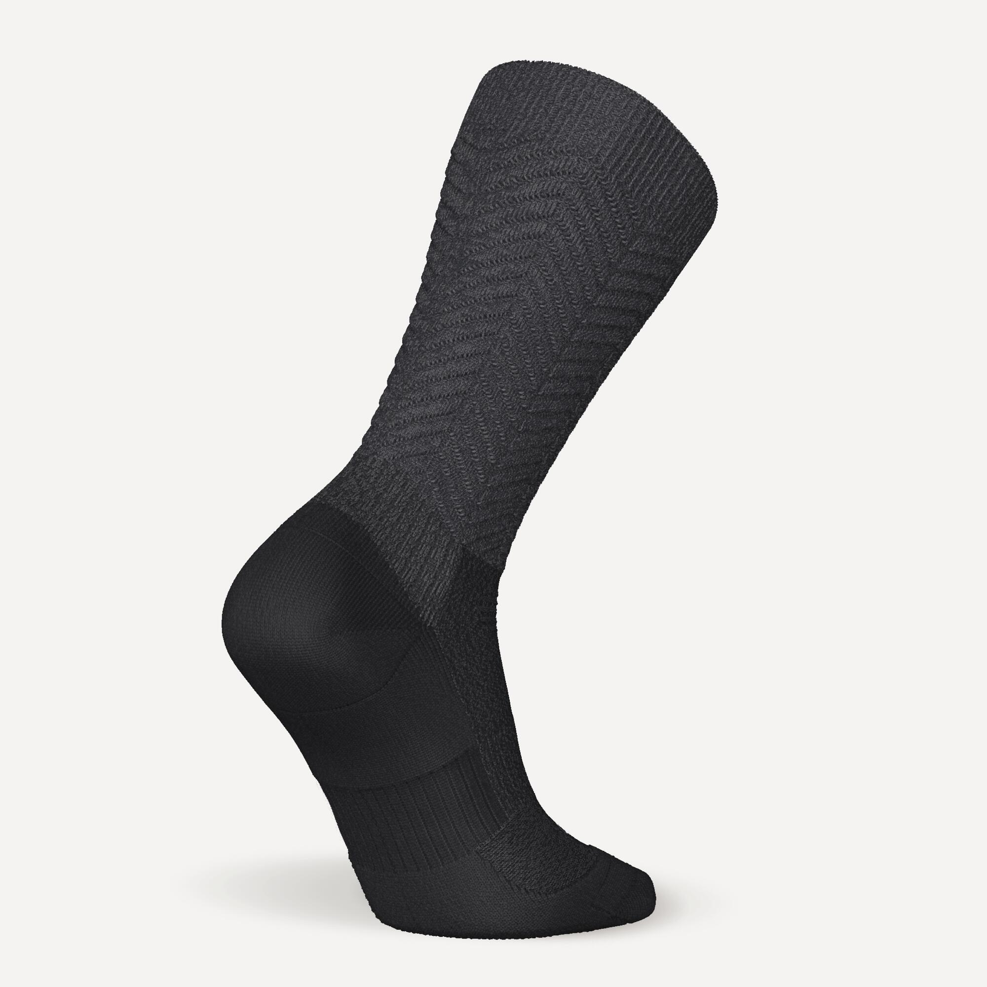 quechua-sh500-mid-wandersocken-schwarz-2-paar-merino-warm image 6