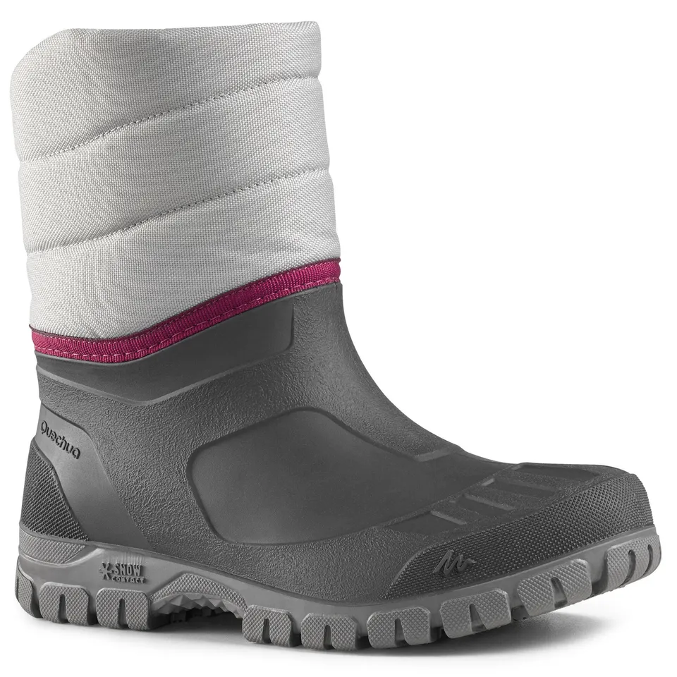 quechua-sh100-schneestiefel-damen-grau-wasserdicht-warm image 1