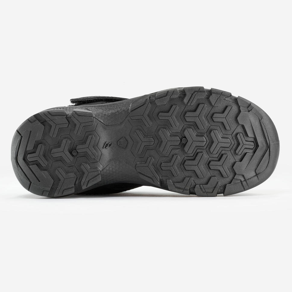 quechua-nh100-wanderschuhe-kinder-schwarz-klettverschluss image 4