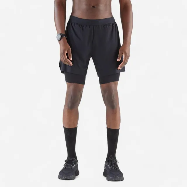 kiprun-run-500-2-in-1-laufshorts-herren-smoked-black image 1