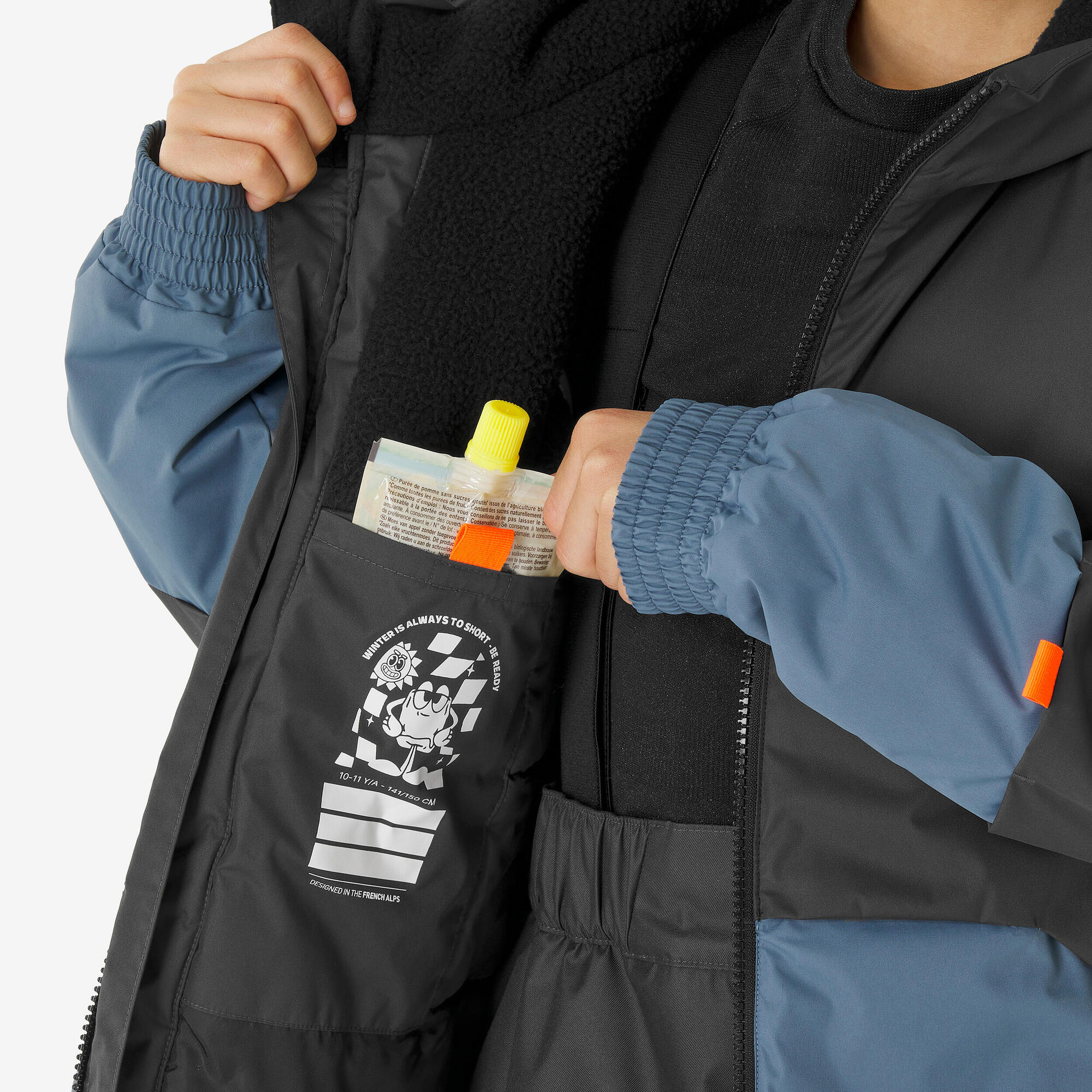 wedze-100-skijacke-kinder-grau-wasserdicht-warm image 8