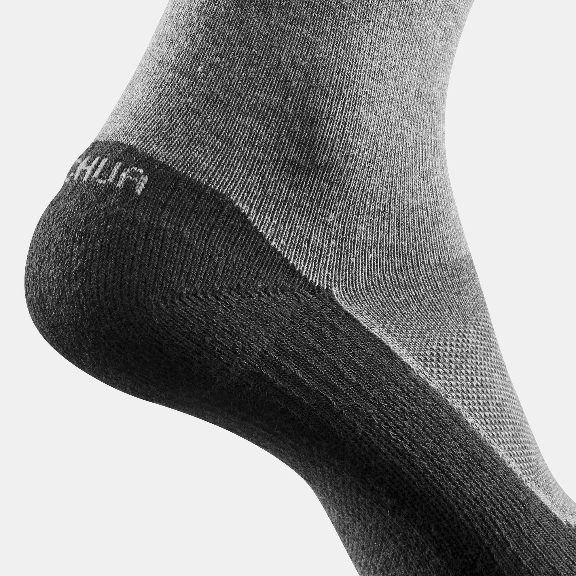 quechua-hike-50-hohe-wandersocken-2er-pack-grau image 5