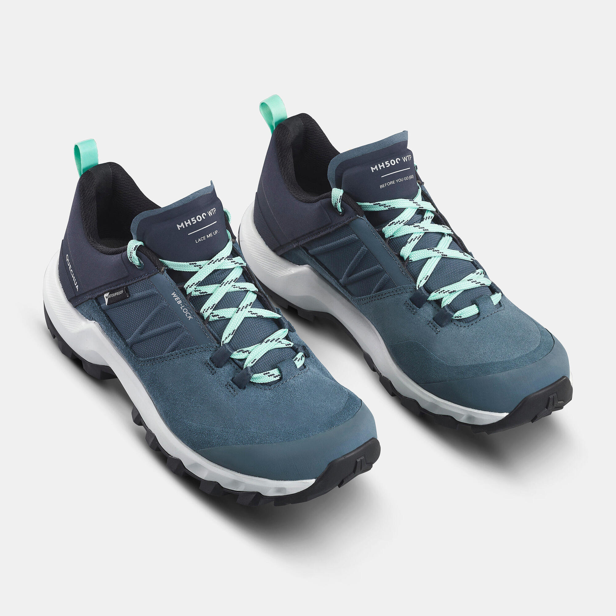 quechua-mh500-wanderschuhe-damen-blau-wasserdicht-griffig image 5