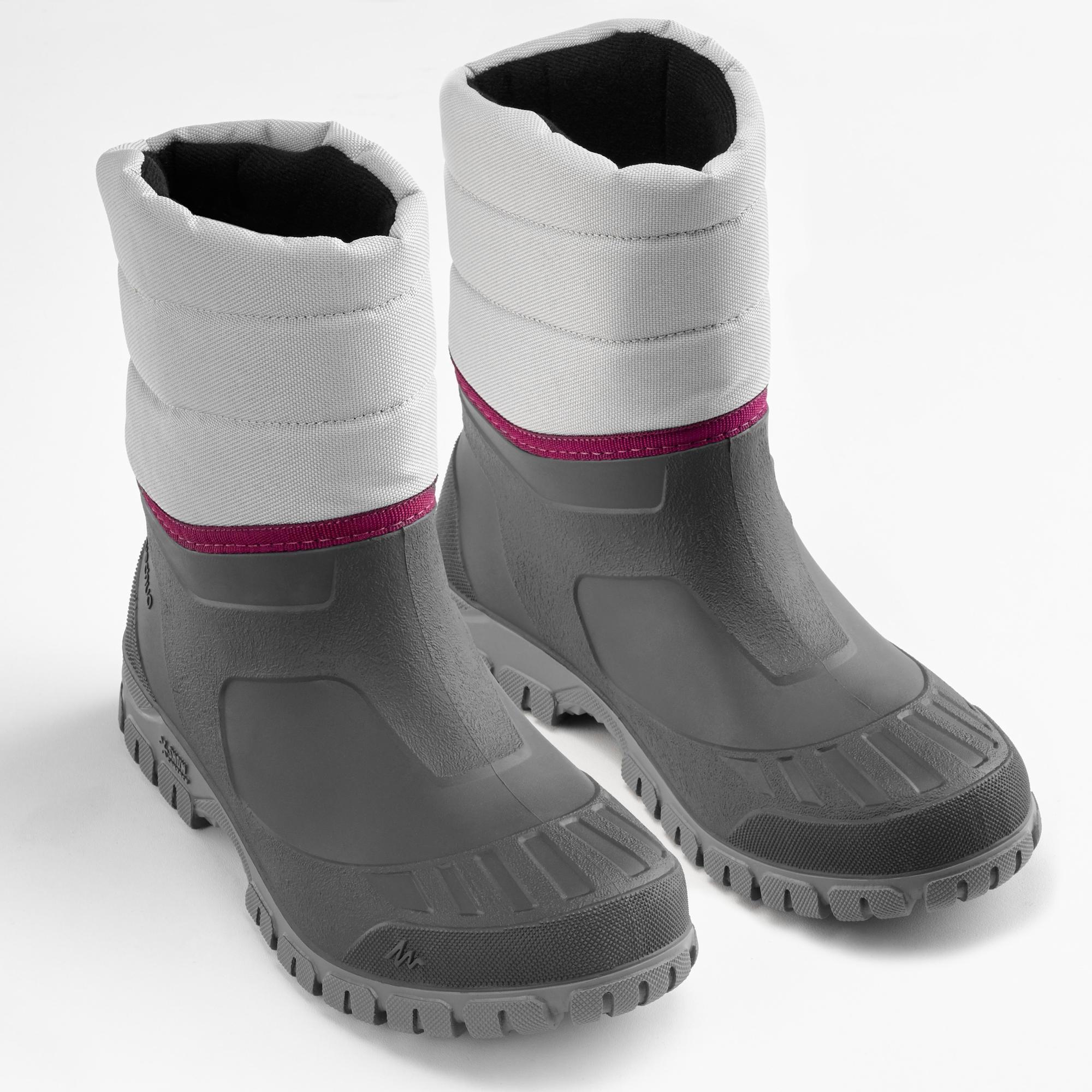 quechua-sh100-schneestiefel-damen-grau-wasserdicht-warm image 2