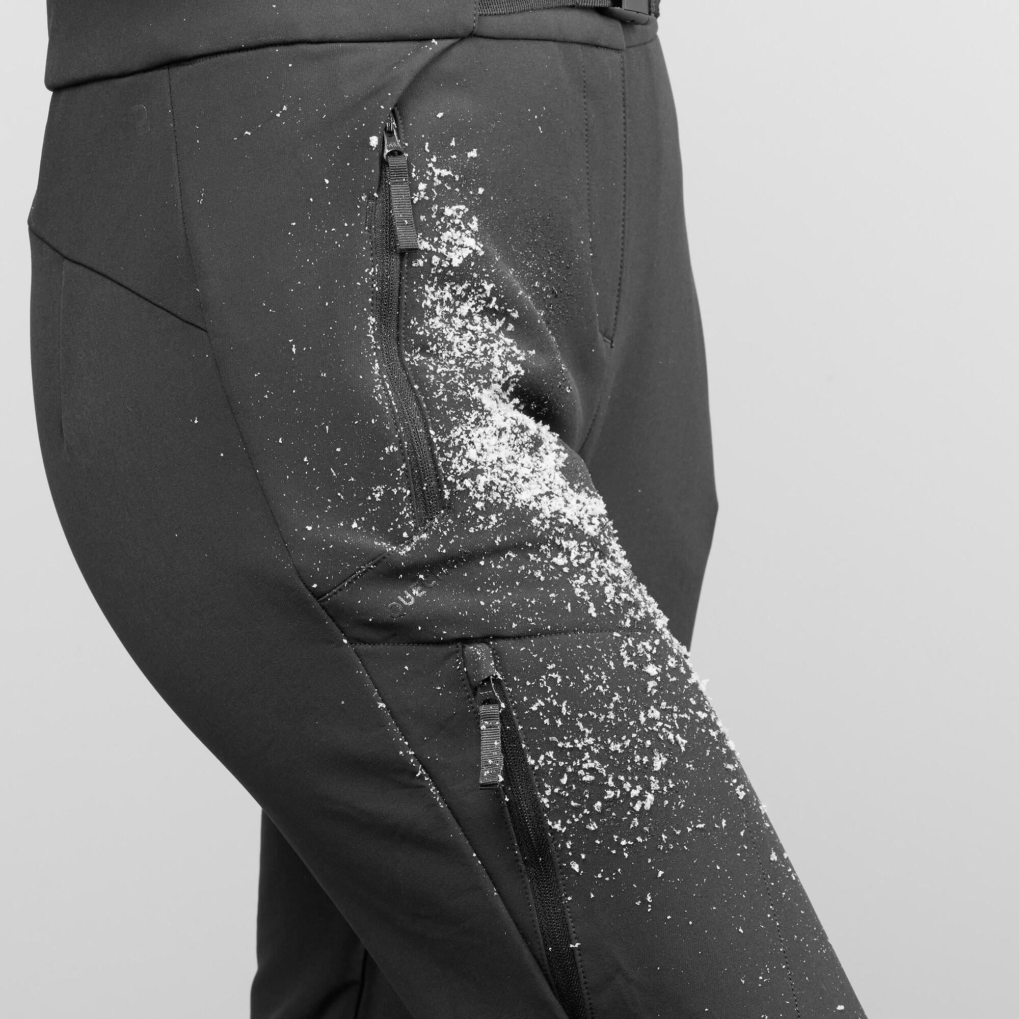 quechua-nh500-softshellhose-damen-schwarz-wasserabweisend image 3