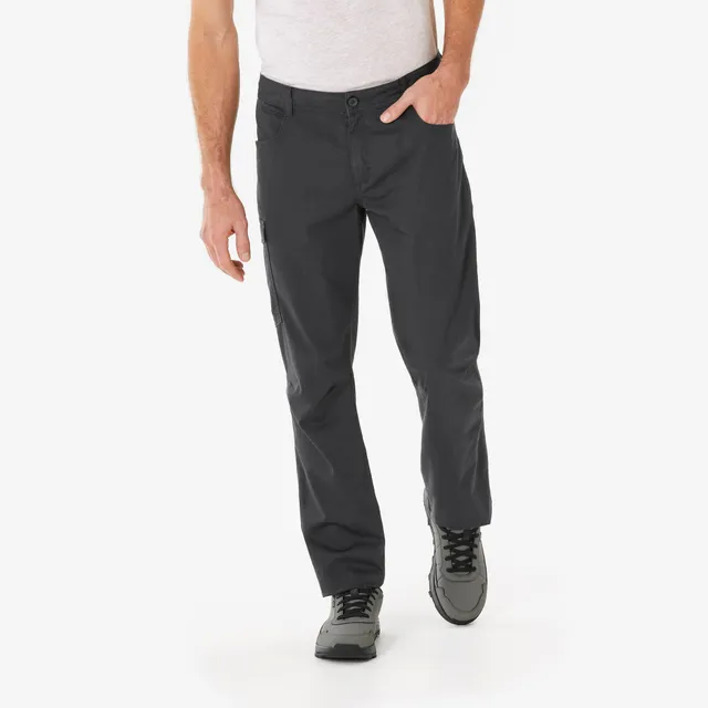 quechua-nh100-wanderhose-herren-carbon-gray-robust image 1