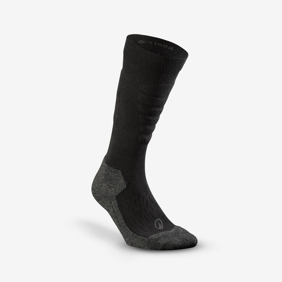 wedze-500-warme-woll-skisocken-smoked-black image 1