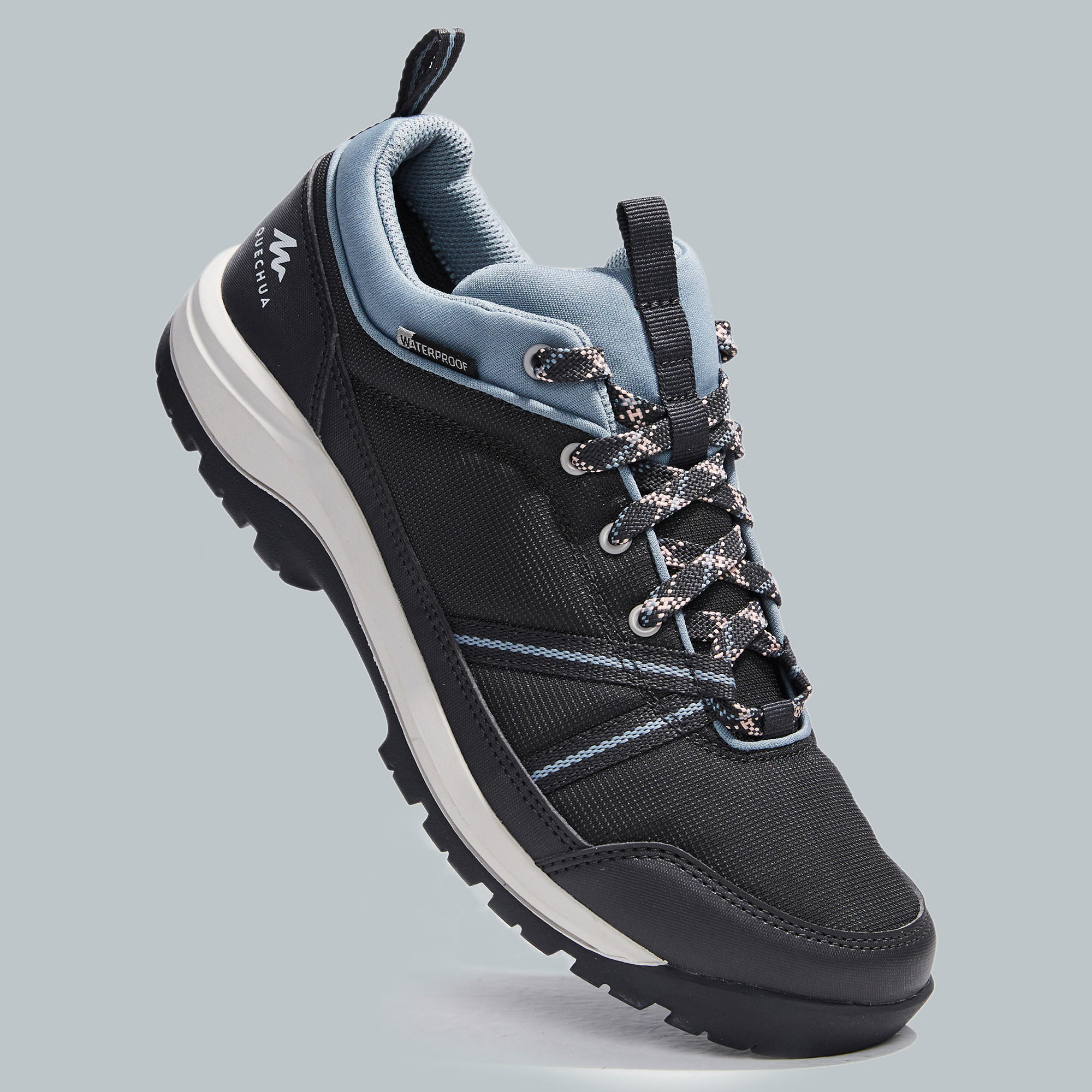 quechua-nh100-low-wp-damen-wanderschuhe-carbon-gray image 2