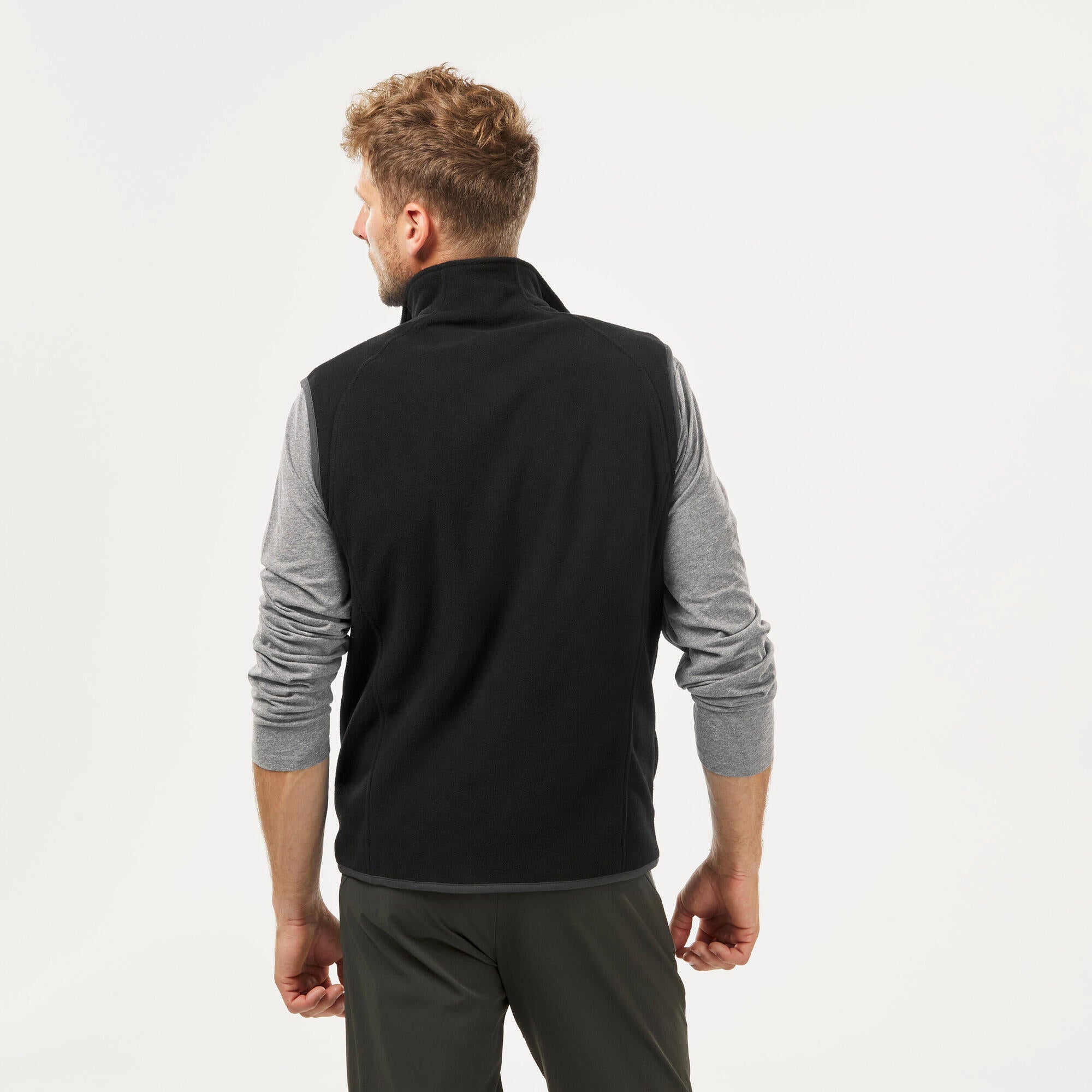 quechua-mh120-fleeceweste-herren-schwarz-mit-reissverschluss image 3