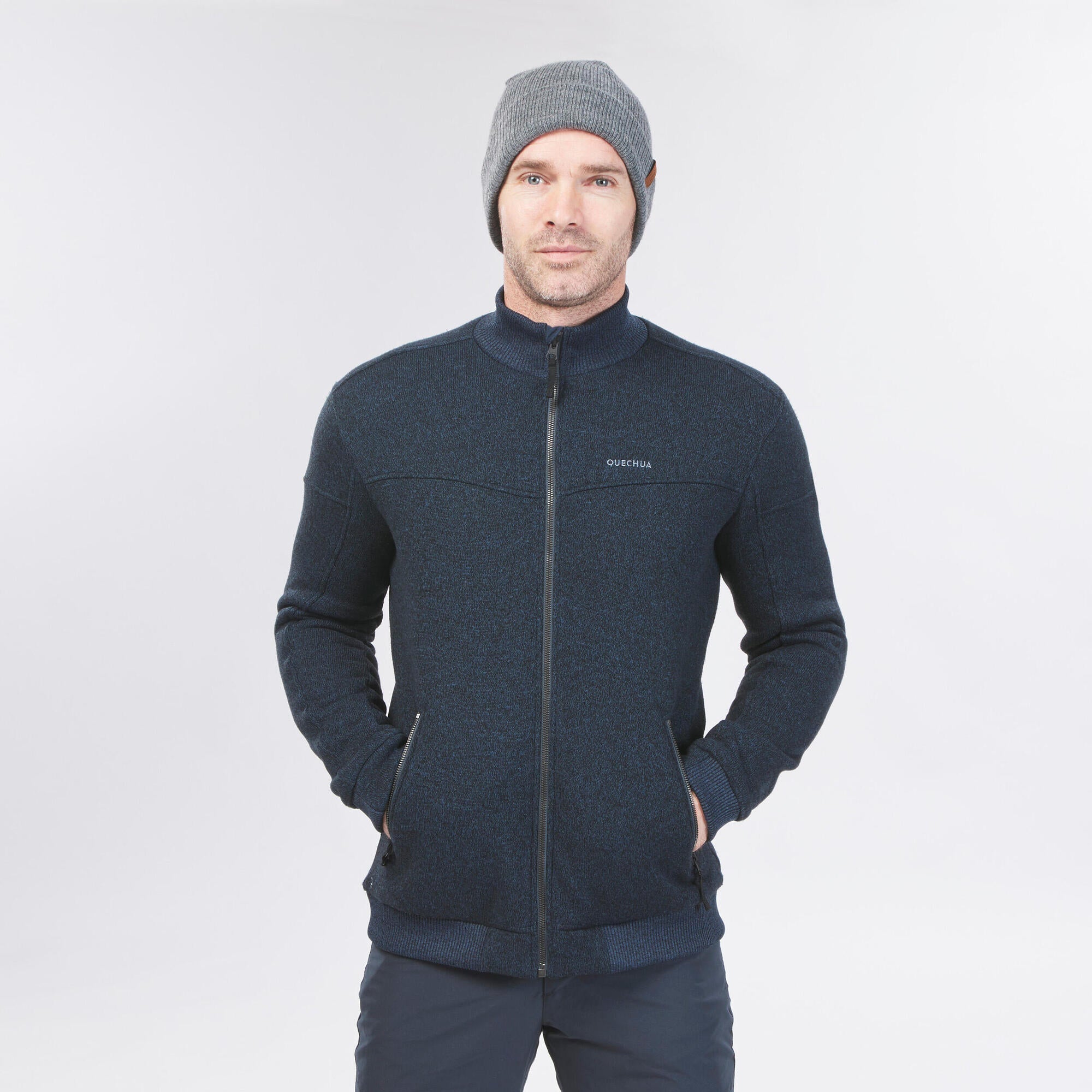 quechua-sh100-fleecejacke-herren-asphalt-blue-warm image 5